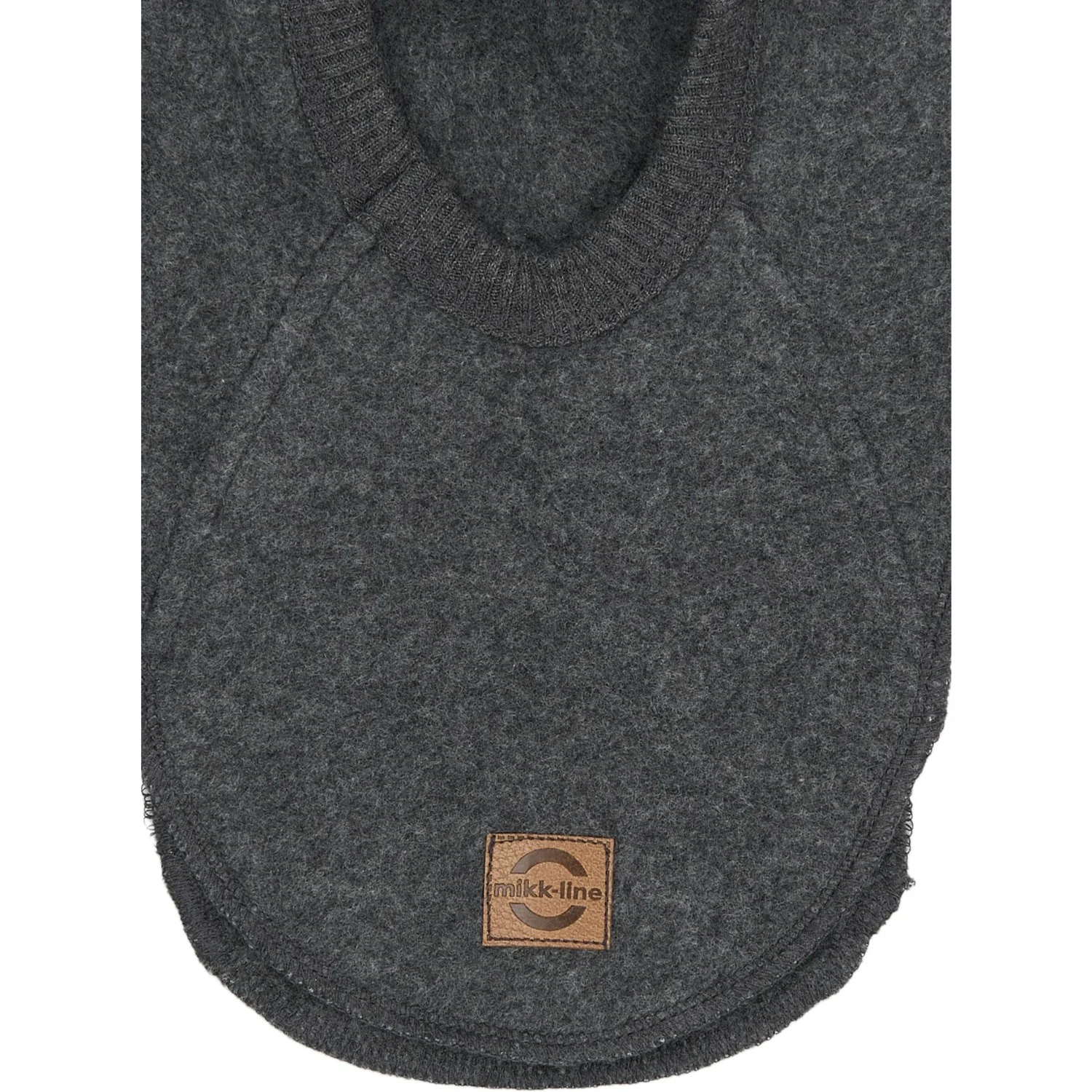 Mikk-Line Anthracite Melange Bomuld Fleece Elefanthue Med Ører - Image 3