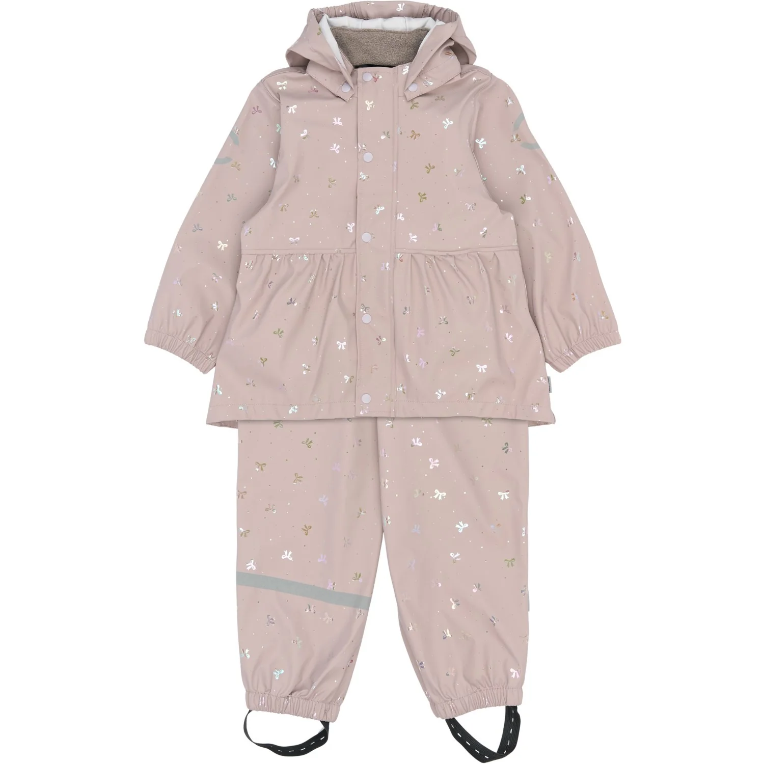 Mikk-Line Bow Foil AOP Pu Glitter Rain Sæt