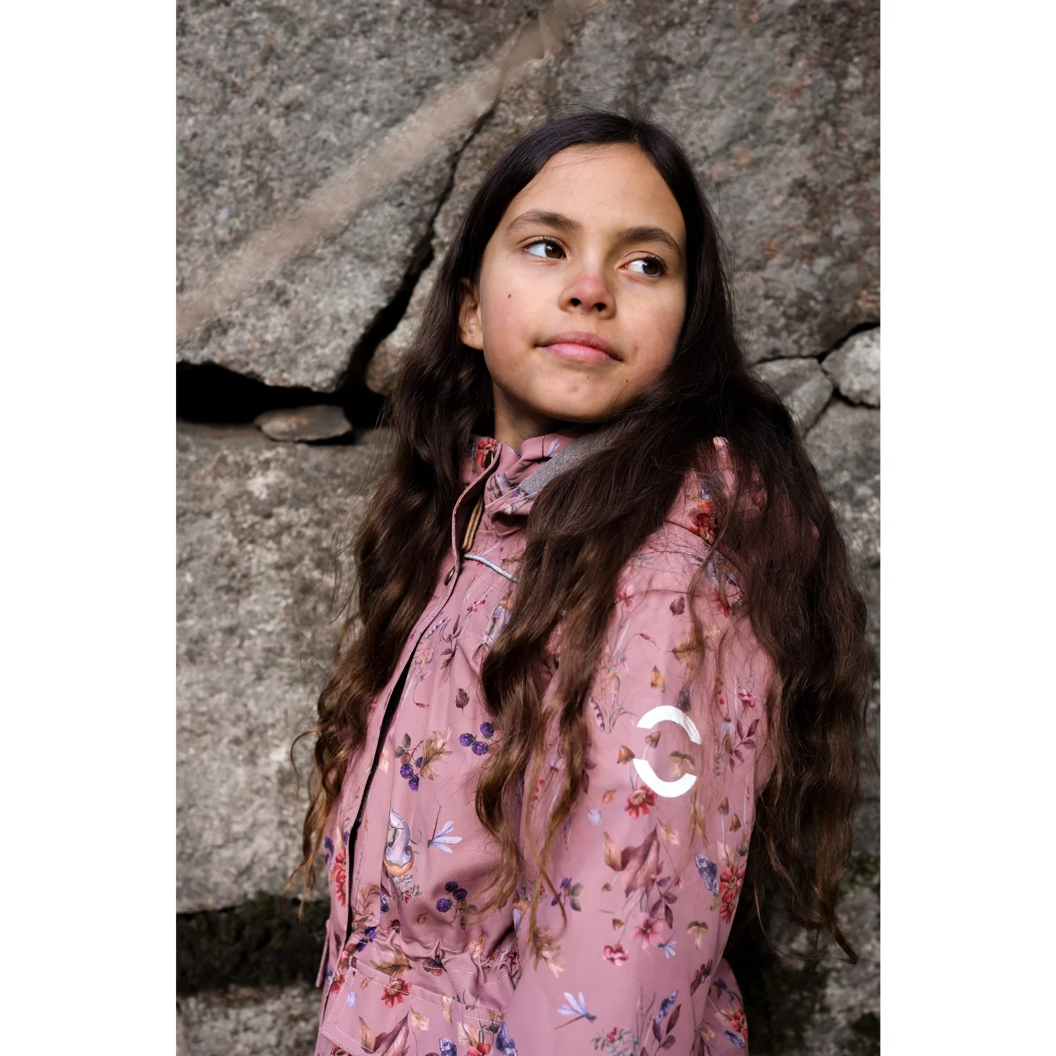 Mikk-Line Burlwood Polyester Girls Jakke AOP Floral - Image 3
