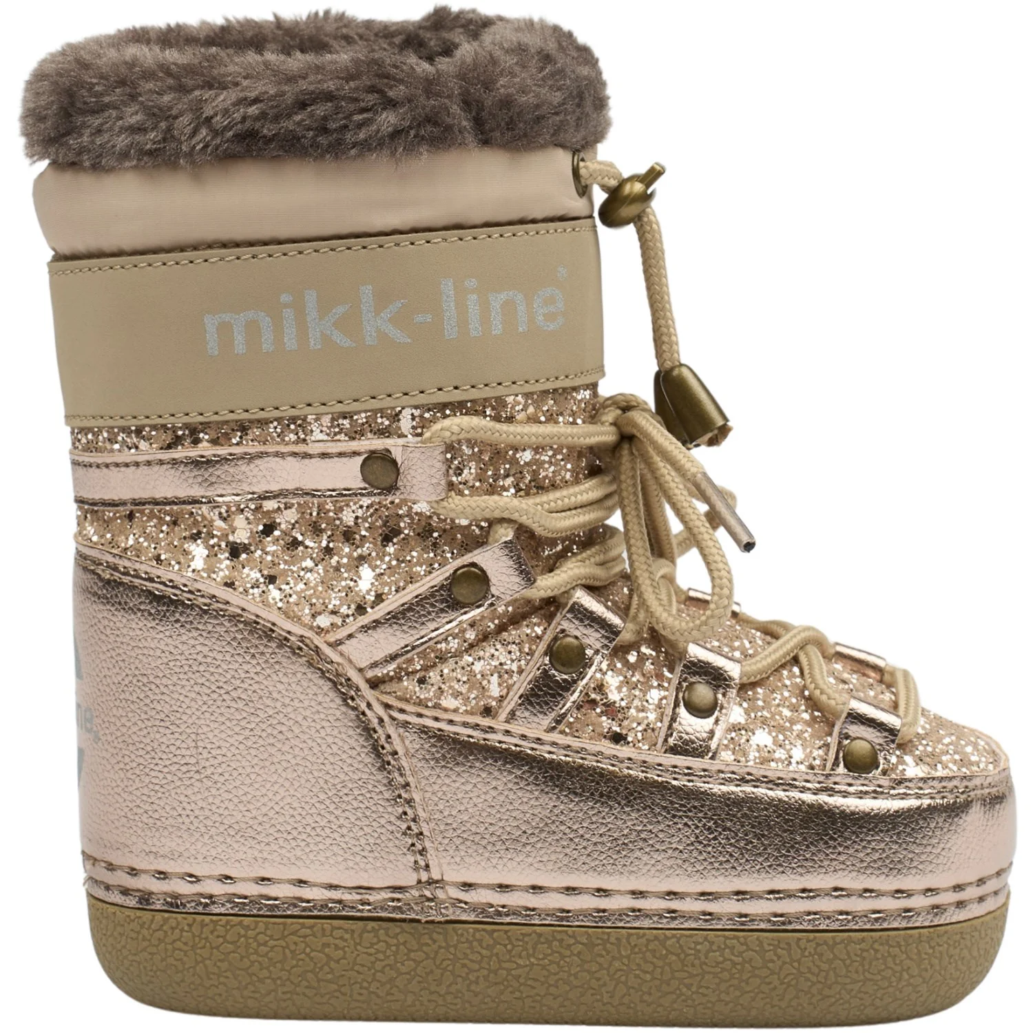 Mikk-Line Champagne Glitter Snow Støvle Glitter - Image 4