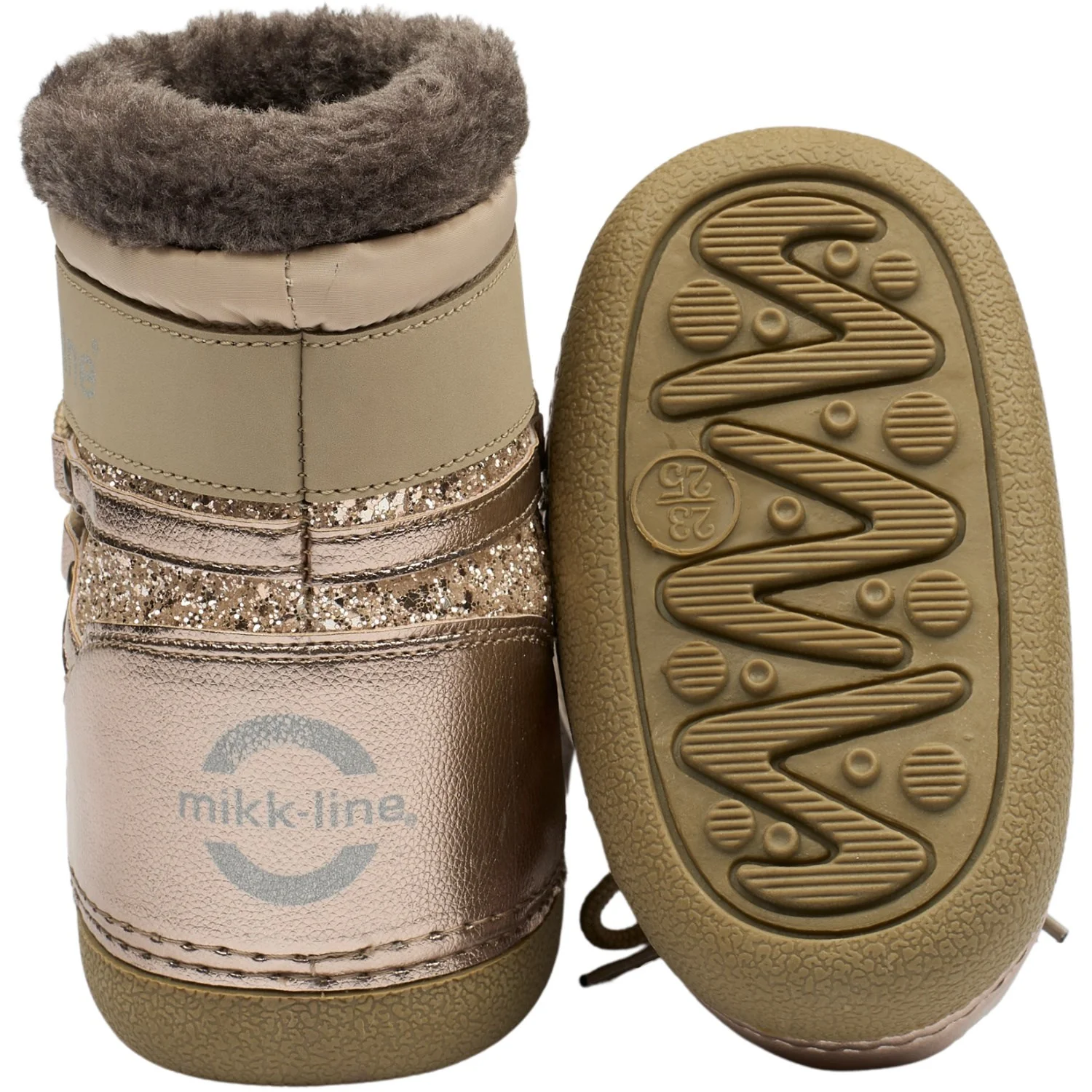 Mikk-Line Champagne Glitter Snow Støvle Glitter - Image 5