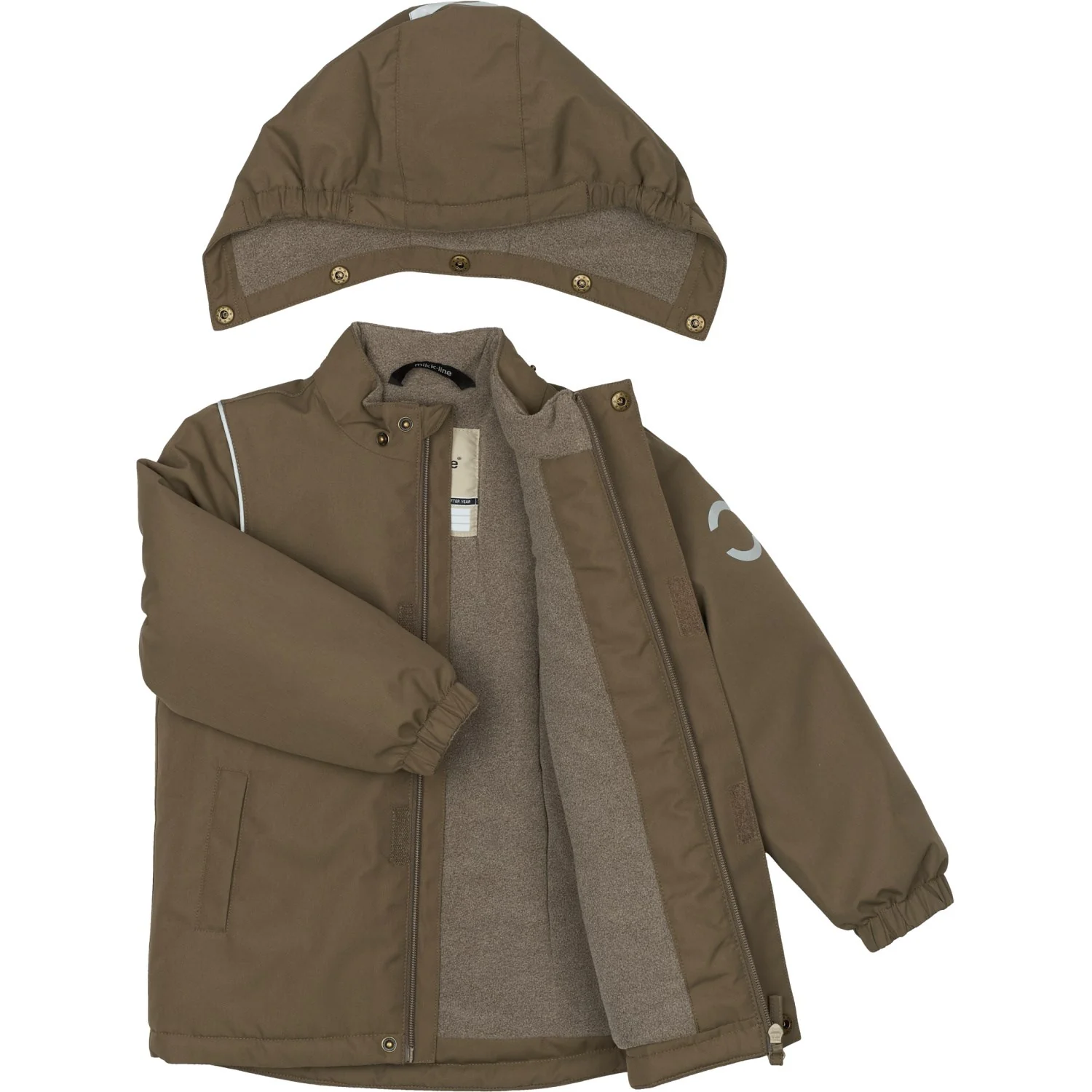 Mikk-Line Chocolate Chip Vinter Jakke Solid - Image 4