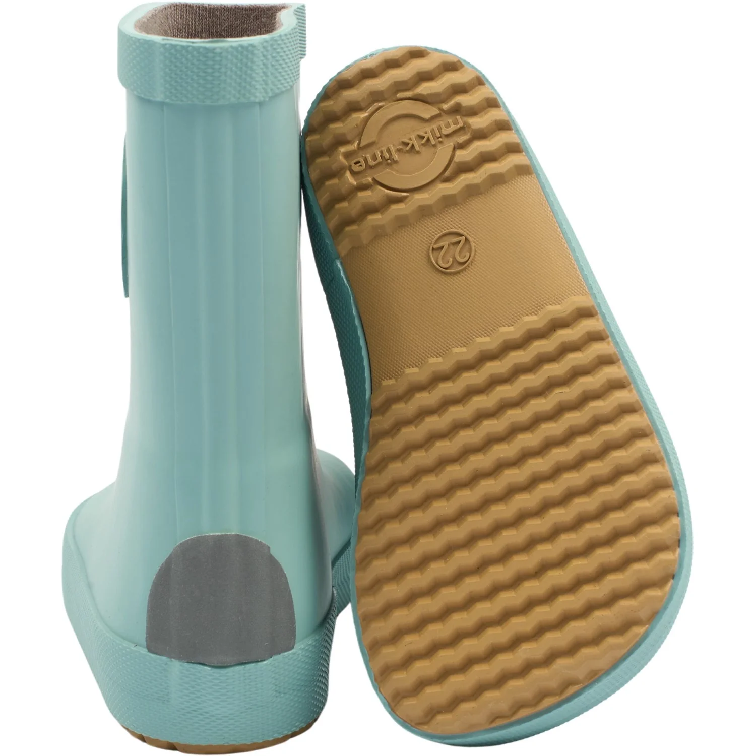Mikk-Line Stone Blue Gummistøvler Solid - Barefoot - Image 9