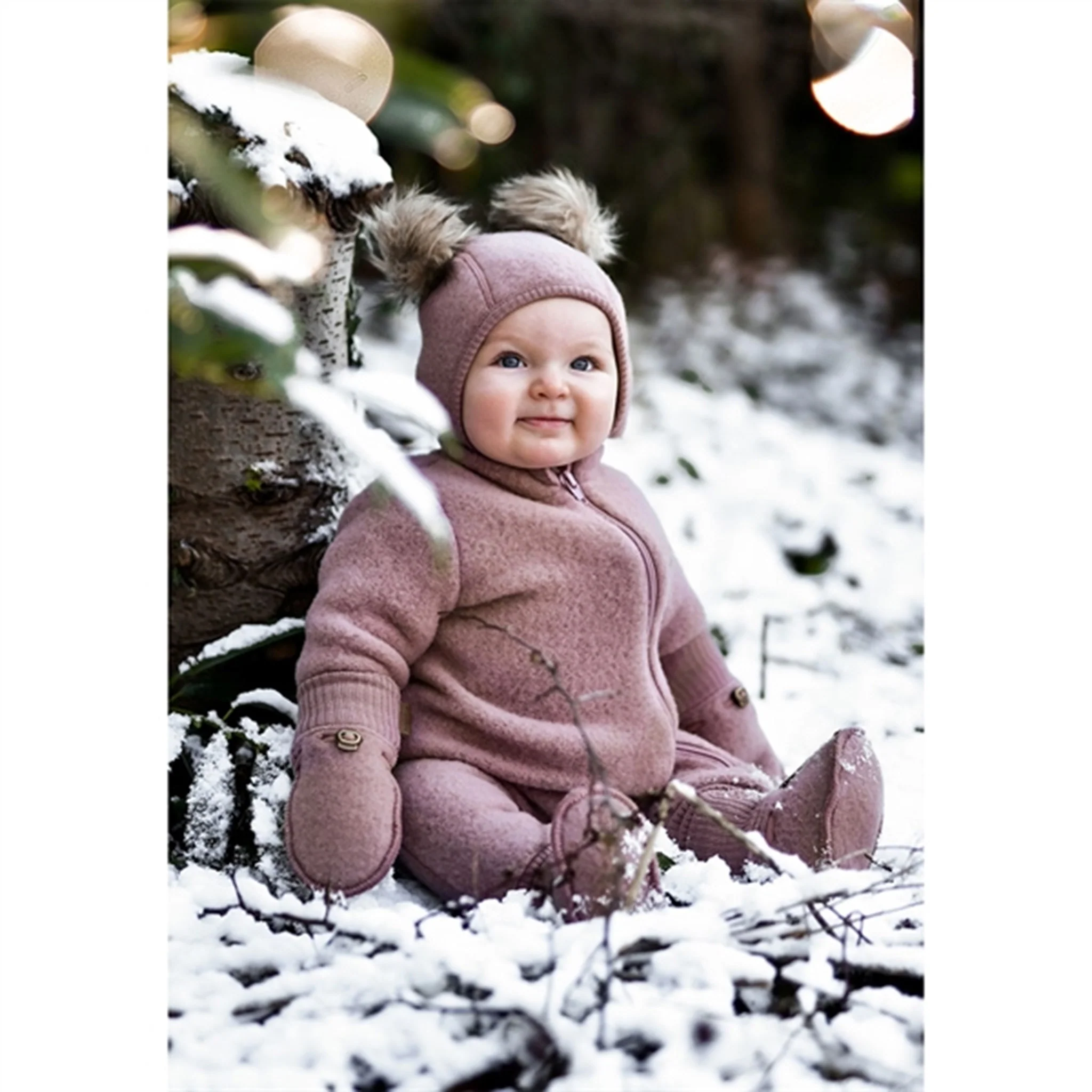 Mikk-Line Uld Baby Heldragt Burlwood - Image 4