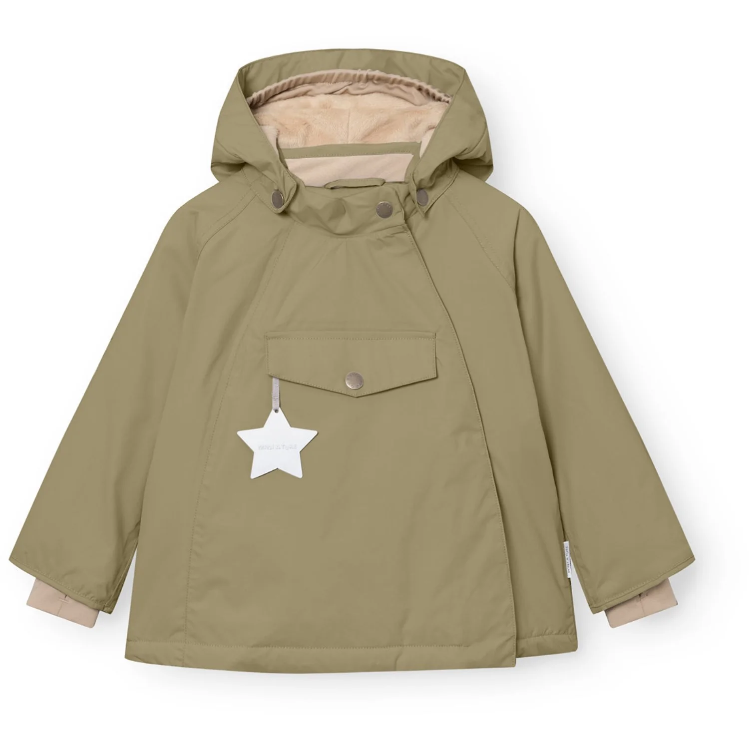Mini A ture Aloe Green Matwang Fleece Lined Winter Jacket. GRS