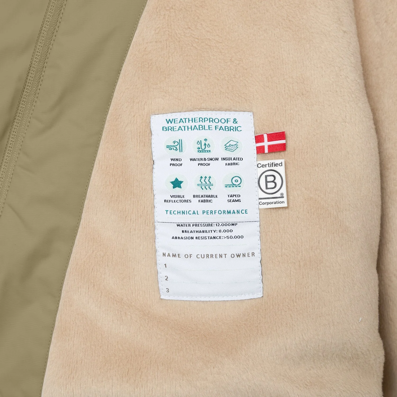 Mini A ture Aloe Green Matwang Fleece Lined Winter Jacket. GRS - Image 6