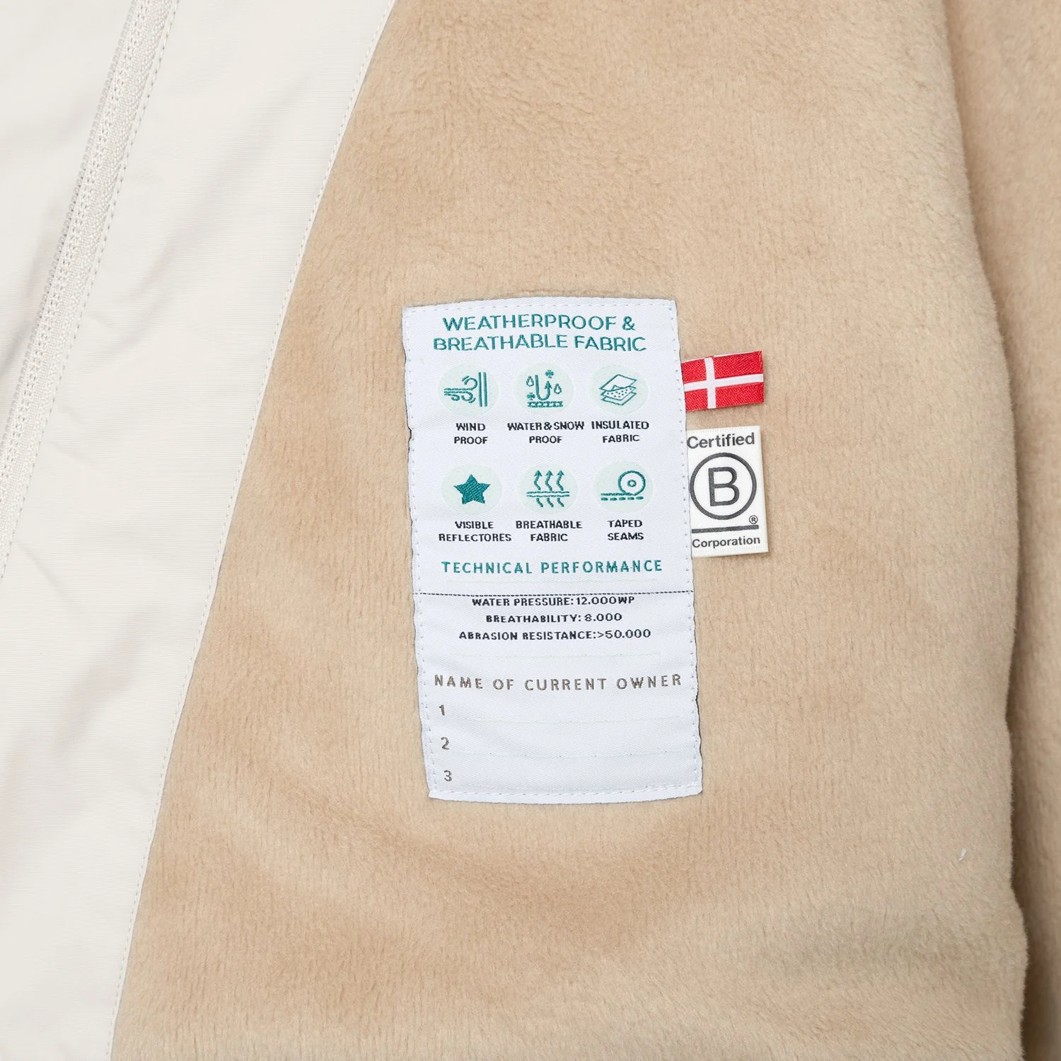 Mini A ture Angora Cream Matwang Fleece Lined Winter Jacket. GRS - Image 5