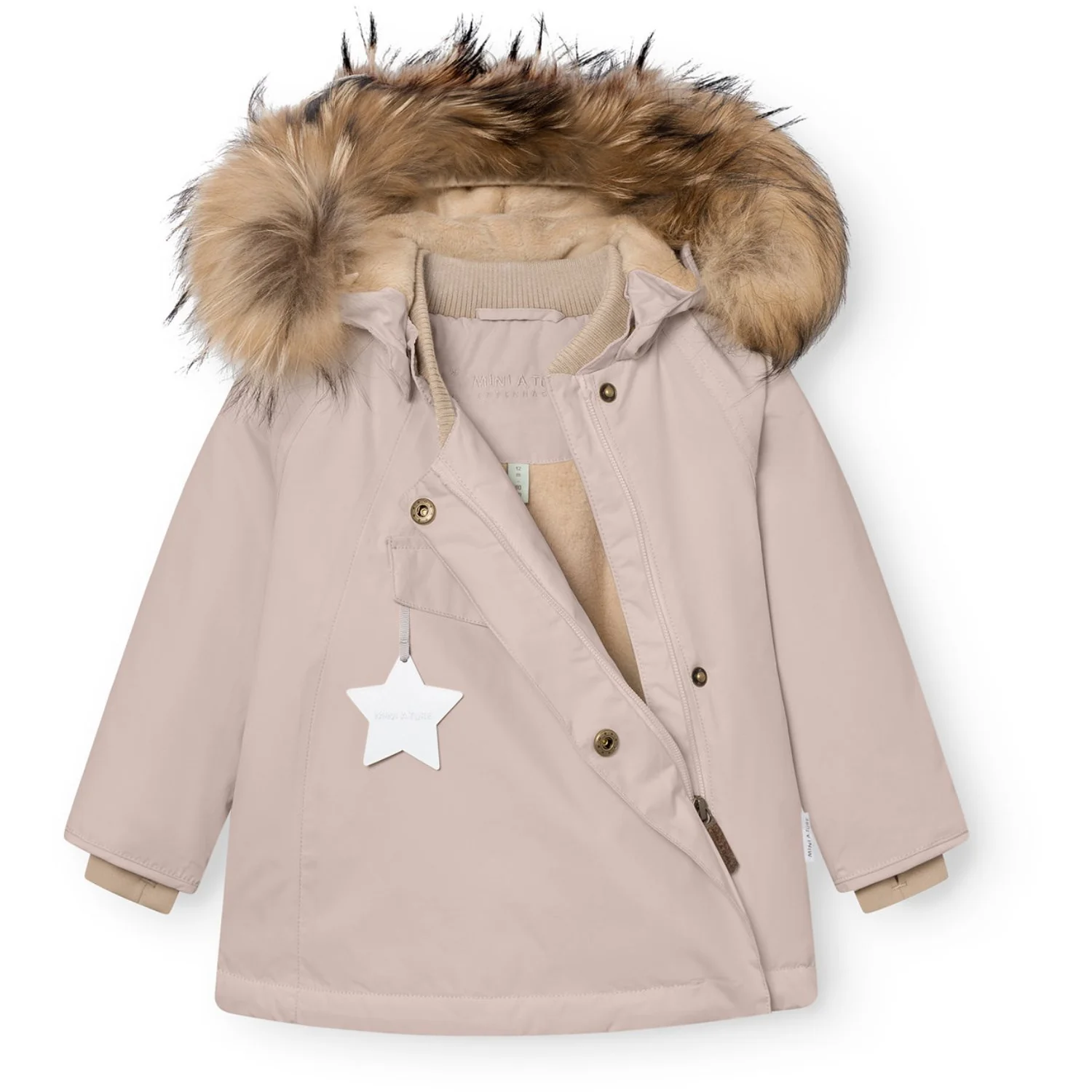 Mini A ture Cloudy Rose Matwang Fleece Lined Winter Jakke Fur. GRS - Image 2