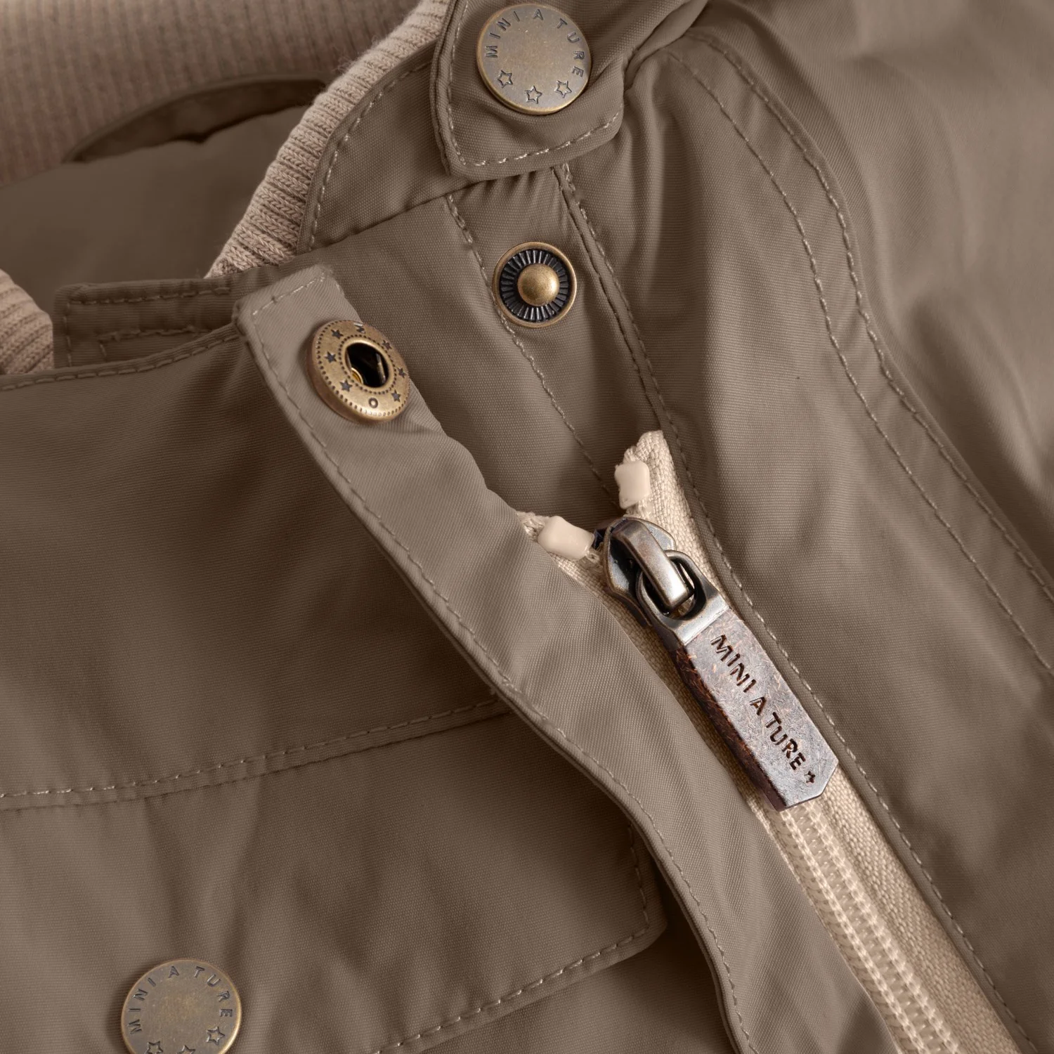 Mini A ture Morel Grey Matwisti Fleece Lined Snowsuit. GRS - Image 2