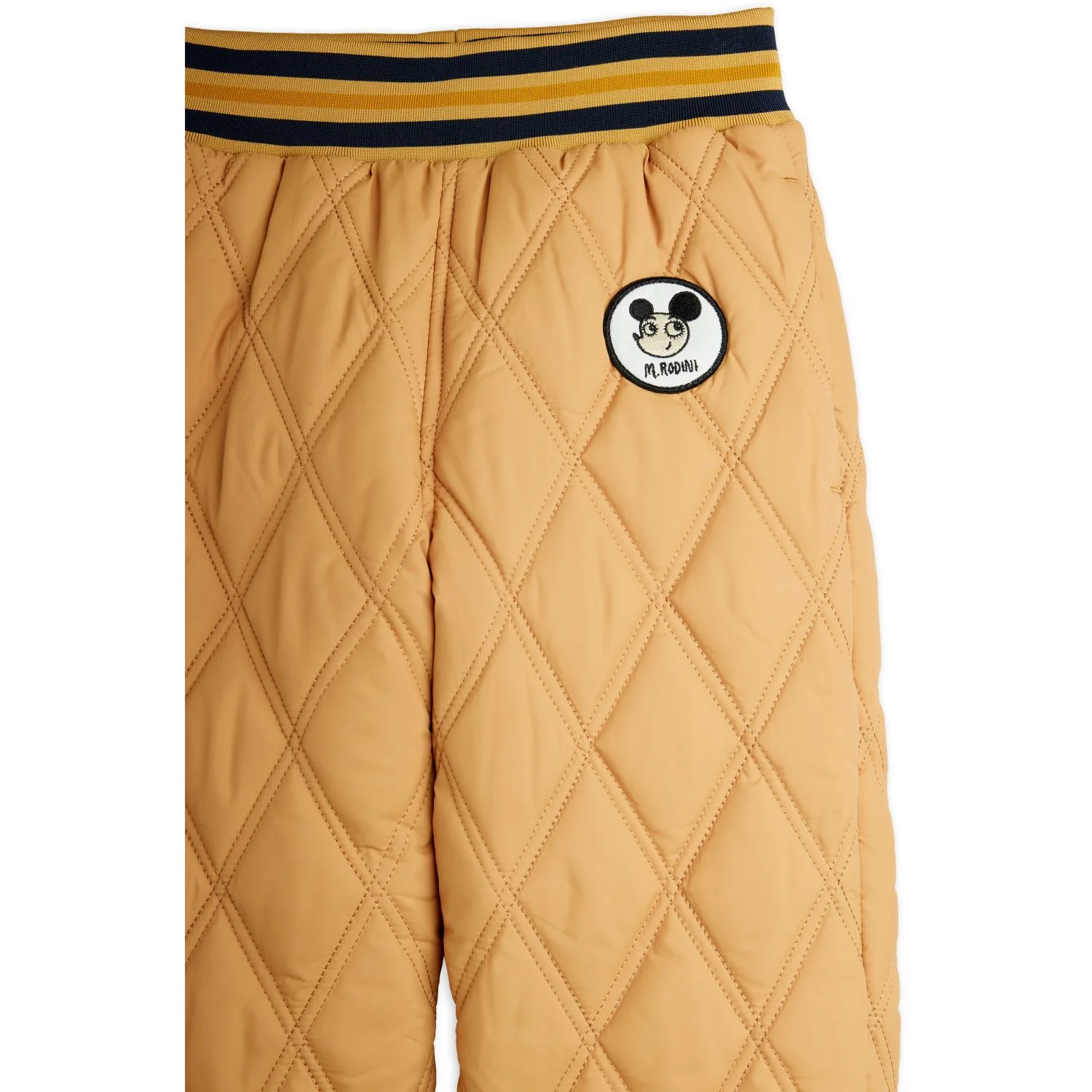 Mini Rodini Beige Ritzratz Patch Quiltet Outerwear Trousers - Image 3
