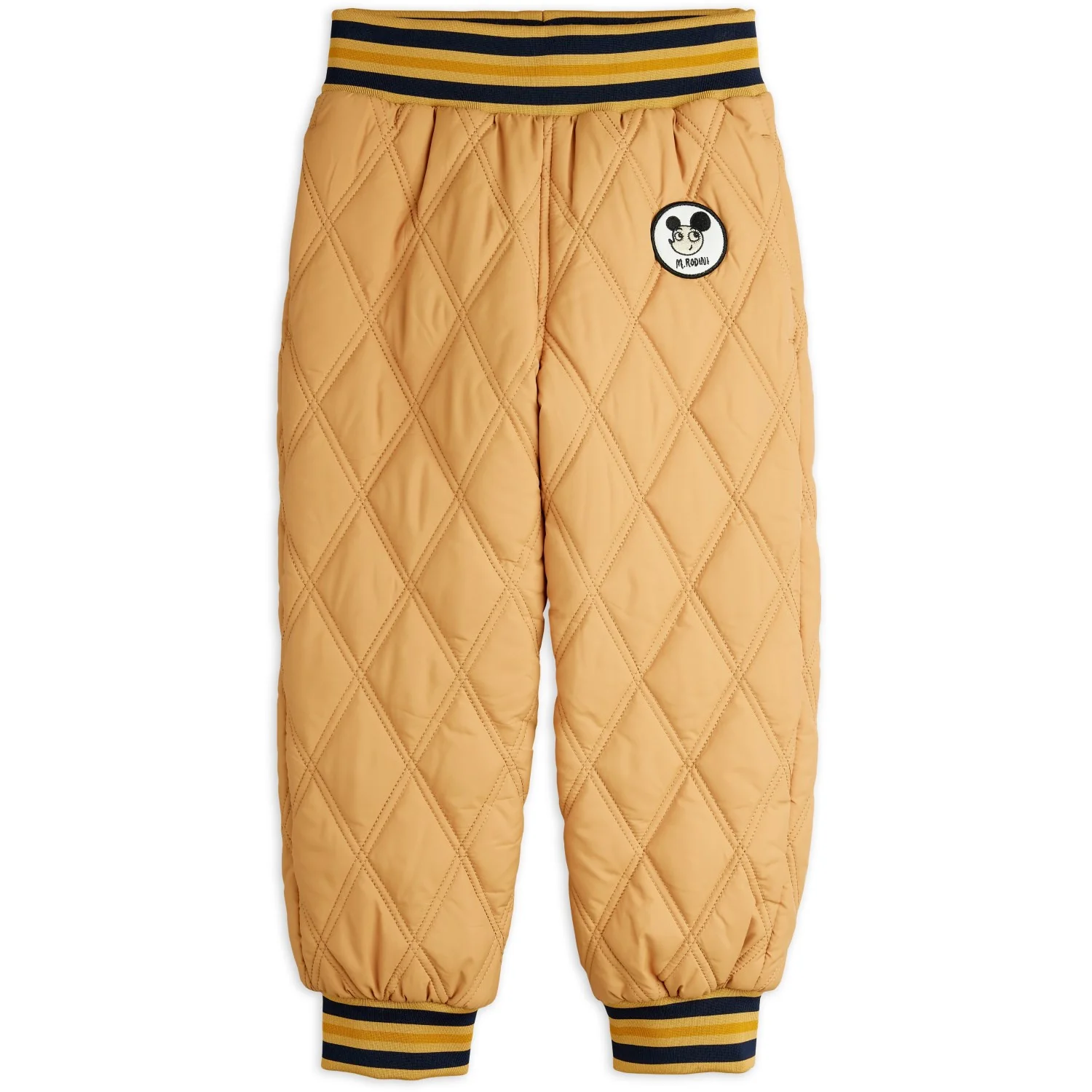 Mini Rodini Beige Ritzratz Patch Quiltet Outerwear Trousers - Image 5