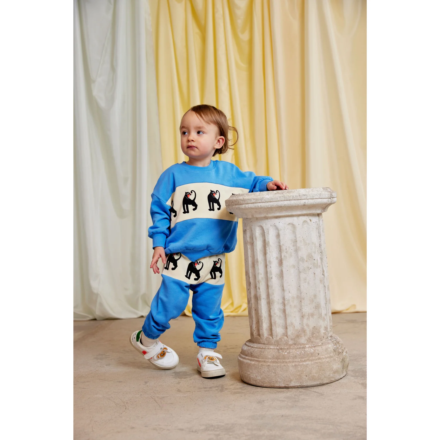 Mini Rodini Blue Panther Panel Sweatshirt - Image 6