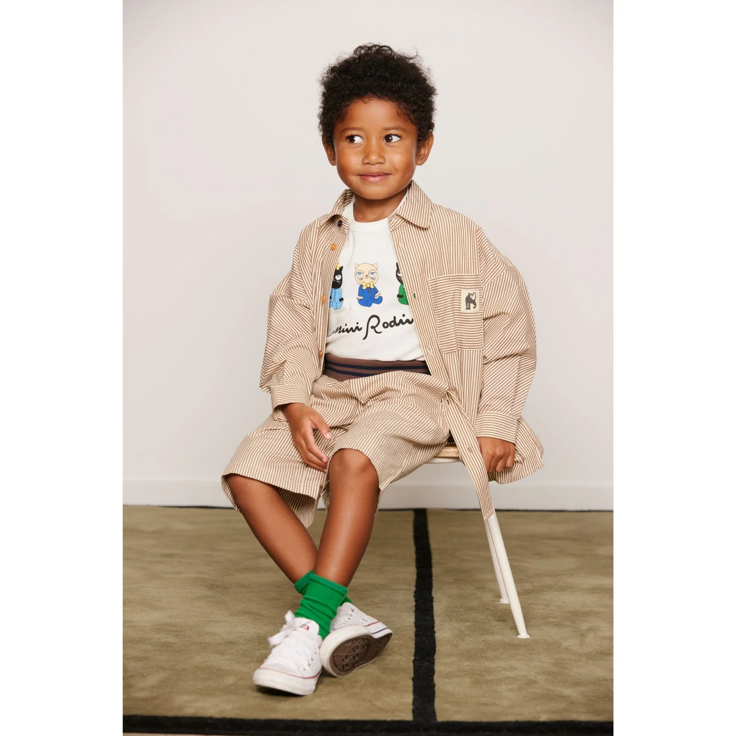 Mini Rodini Brown Poplin Yd Ls Skjorte - Image 13
