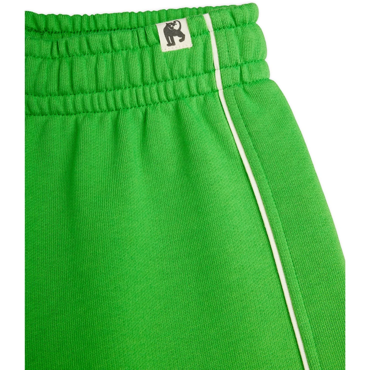 Mini Rodini Green Plain Piping Sweatshorts - Image 9