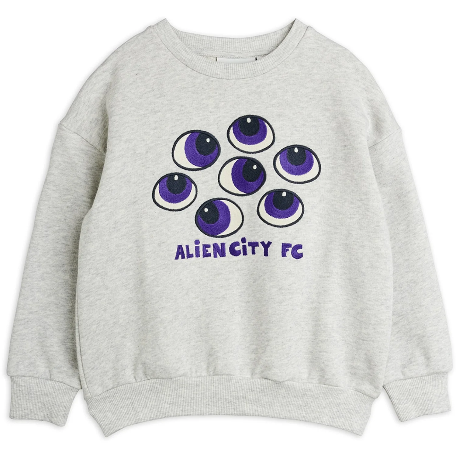 Mini Rodini Grey Melange Eyes Emb Sweatshirt