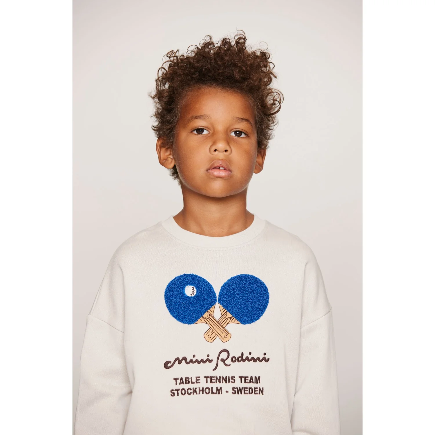 Mini Rodini Grey Table Tennis Chenille Sweatshirt - Image 5
