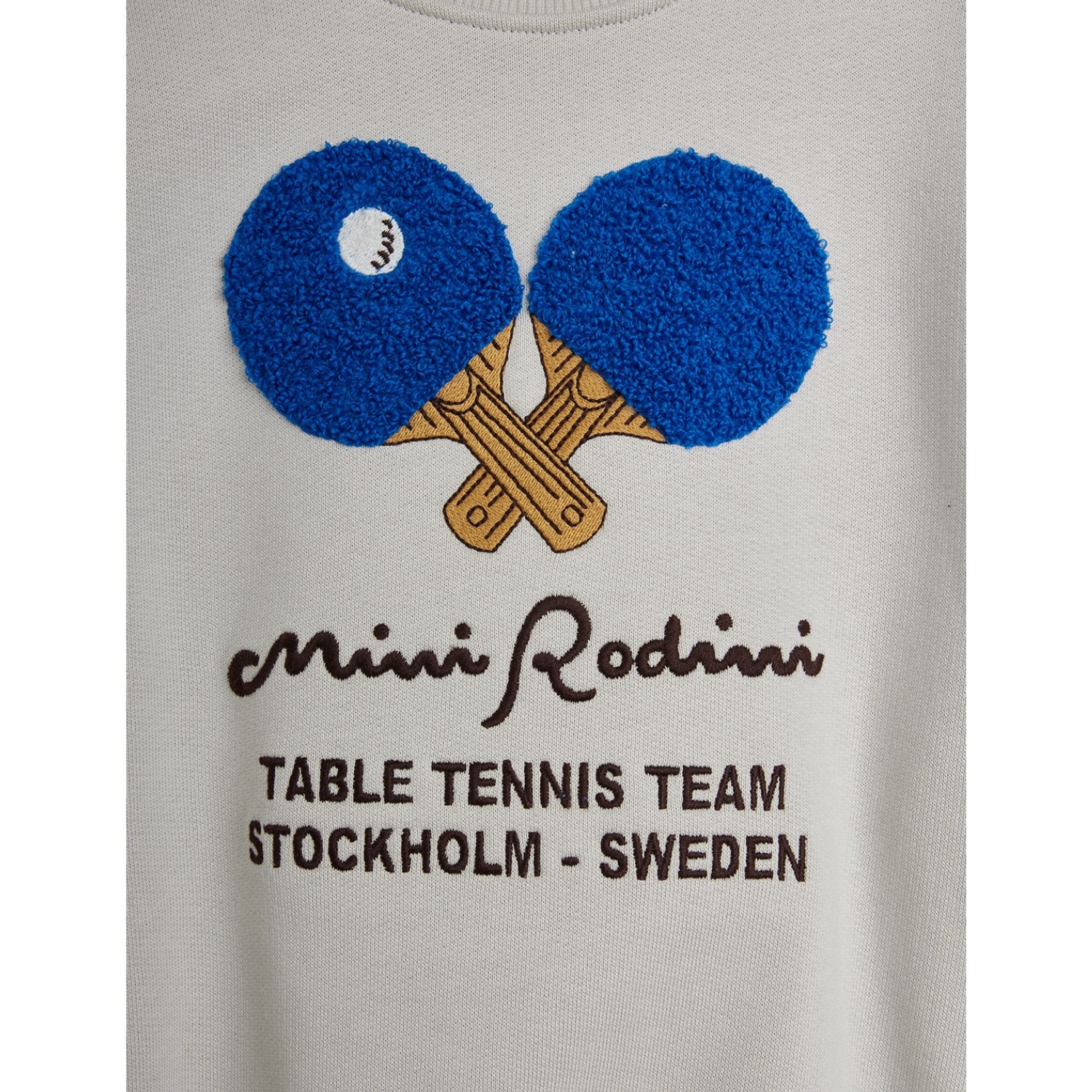 Mini Rodini Grey Table Tennis Chenille Sweatshirt - Image 6