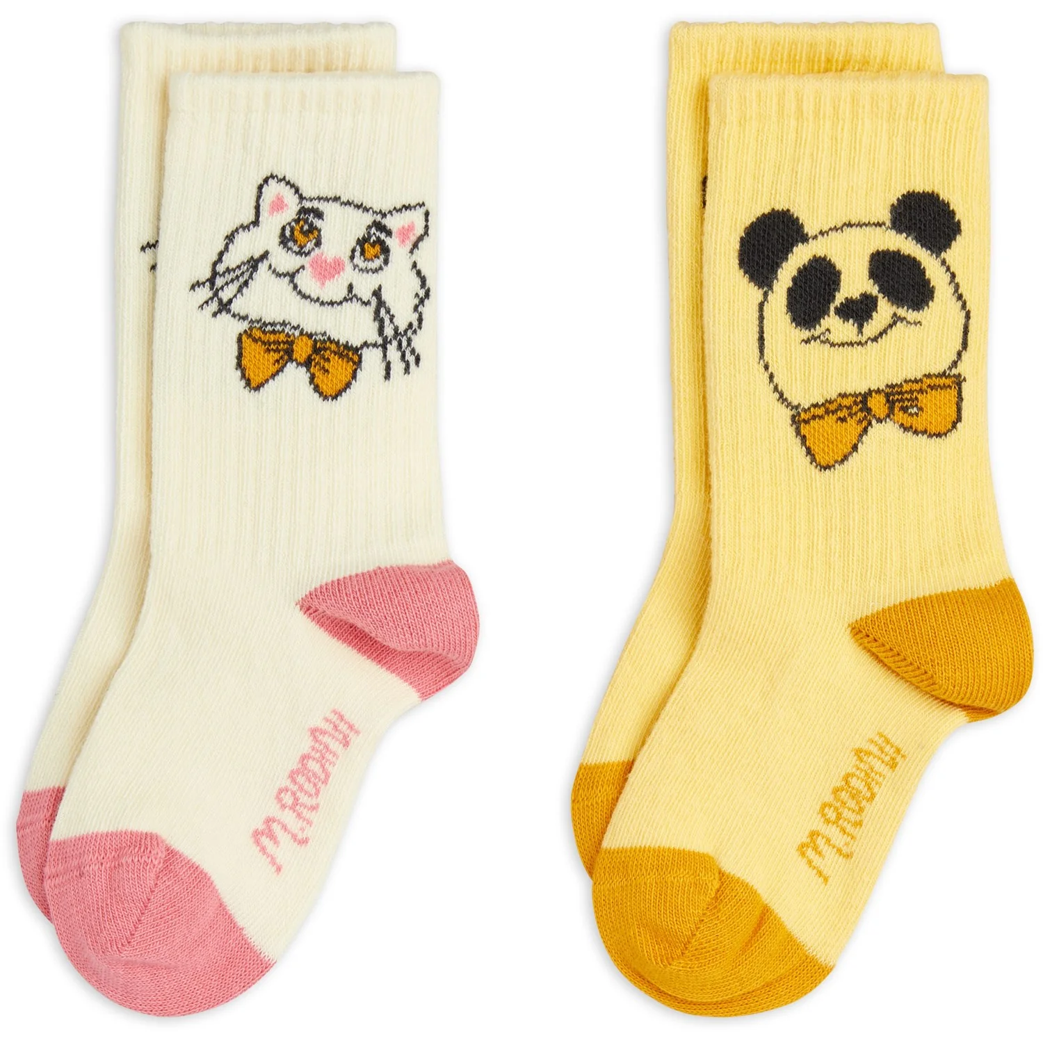 Mini Rodini Multi Cat & Panda 2-Pak Strømper - Image 2