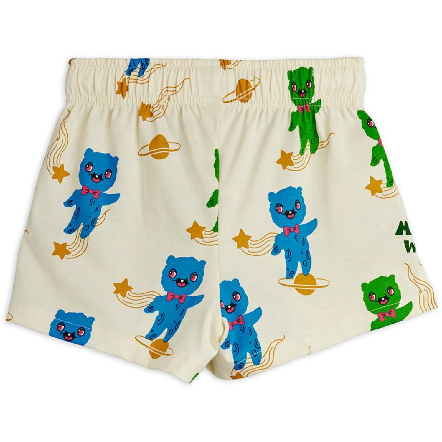 Mini Rodini Off-white Aliens AOP Shorts - Image 3
