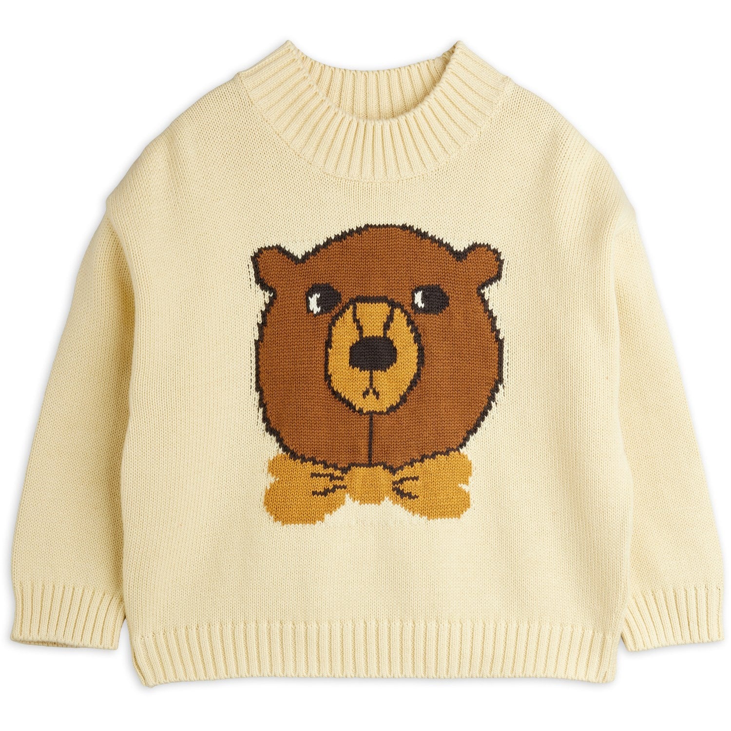 Mini Rodini Off-white Bjørn Intarsia Strik Sweater - Image 6