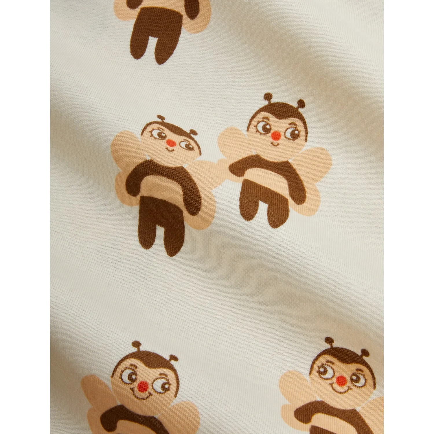 Mini Rodini Offwhite Bees AOP Bike Shorts - Image 2