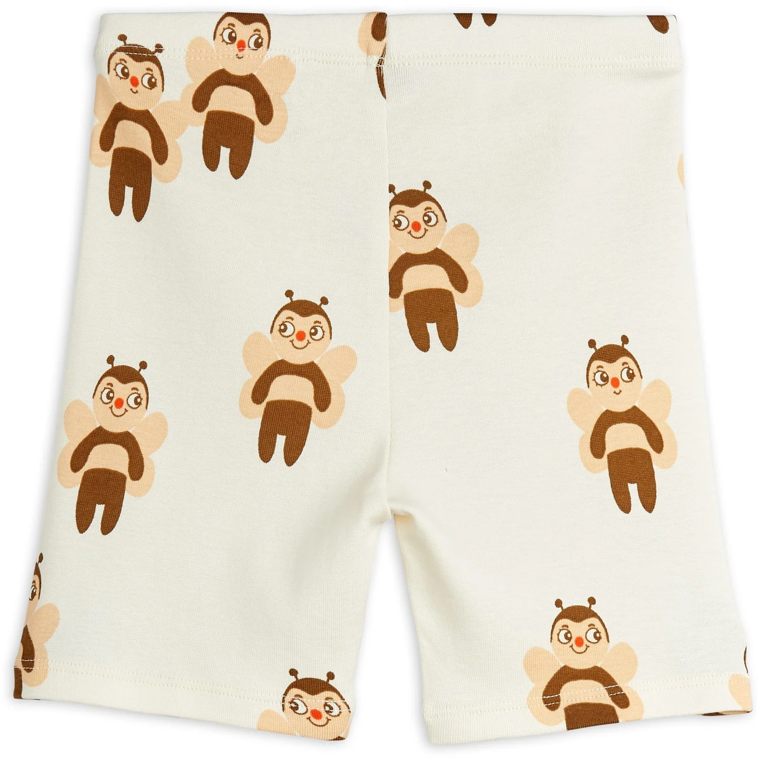 Mini Rodini Offwhite Bees AOP Bike Shorts - Image 3