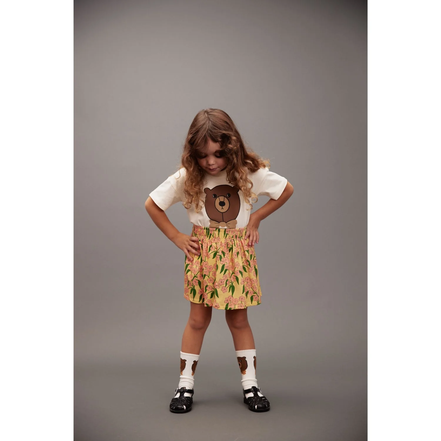 Mini Rodini Offwhite Bjørn Sp Ss Tee - Image 5