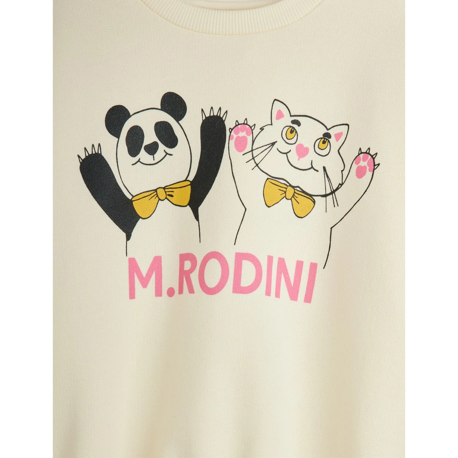 Mini Rodini Offwhite Panda & Cat Sp Sweatshirt - Image 2