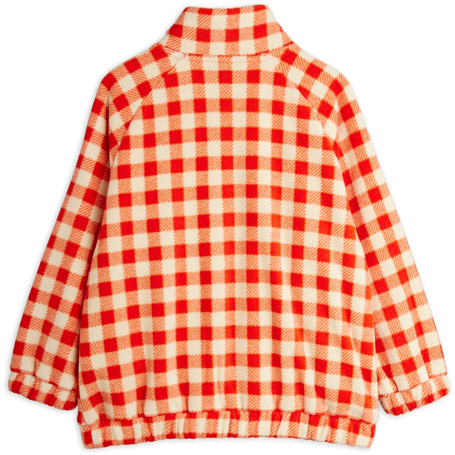 Mini Rodini Red Gingham AOP Fleece Jakke - Image 10