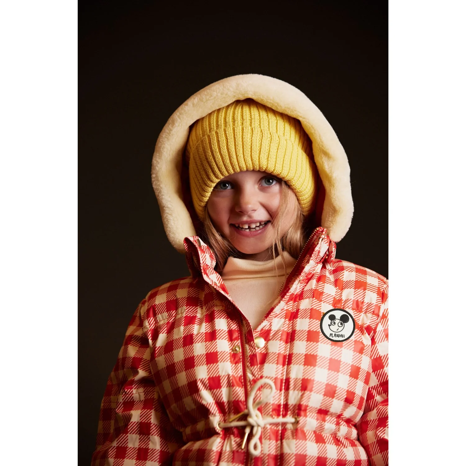 Mini Rodini Red Ritzratz Patch Gingham AOP Heavy Puffer - Image 6