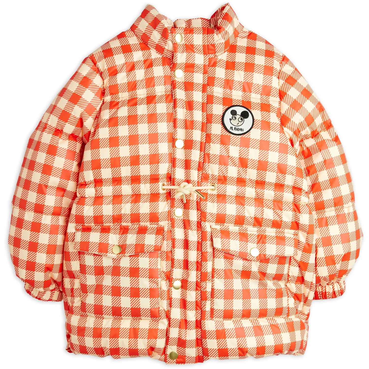 Mini Rodini Red Ritzratz Patch Gingham AOP Heavy Puffer - Image 8