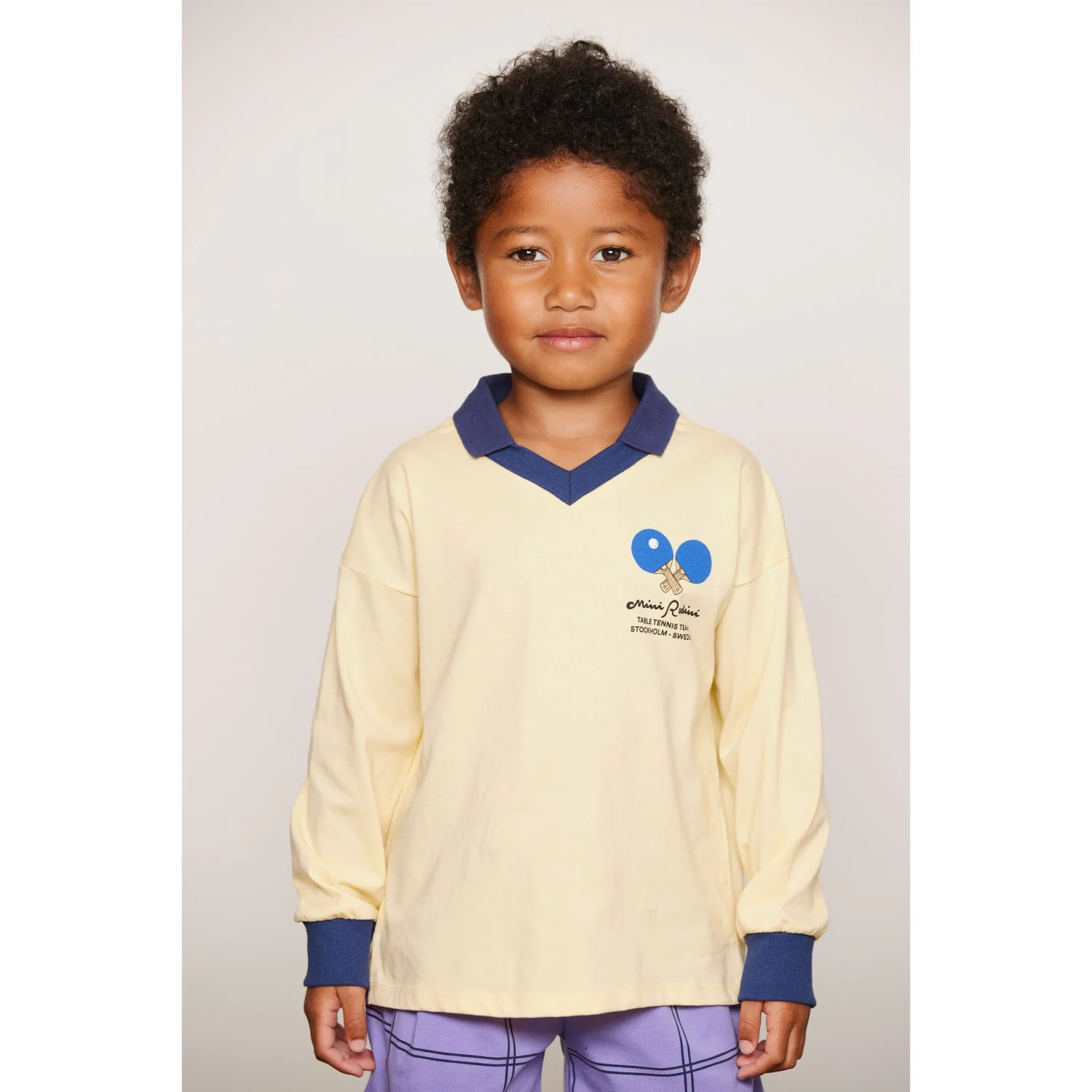 Mini Rodini Yellow Table Tennis Sp Krave Ls Top - Image 2
