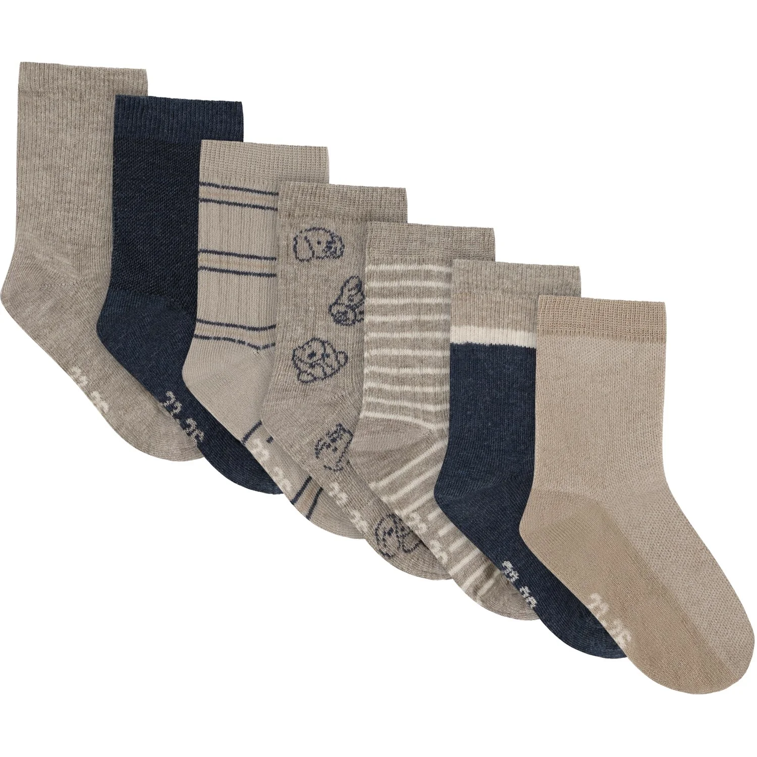 Minymo Blue Nights Strømper W.Pattern (7-Pack )