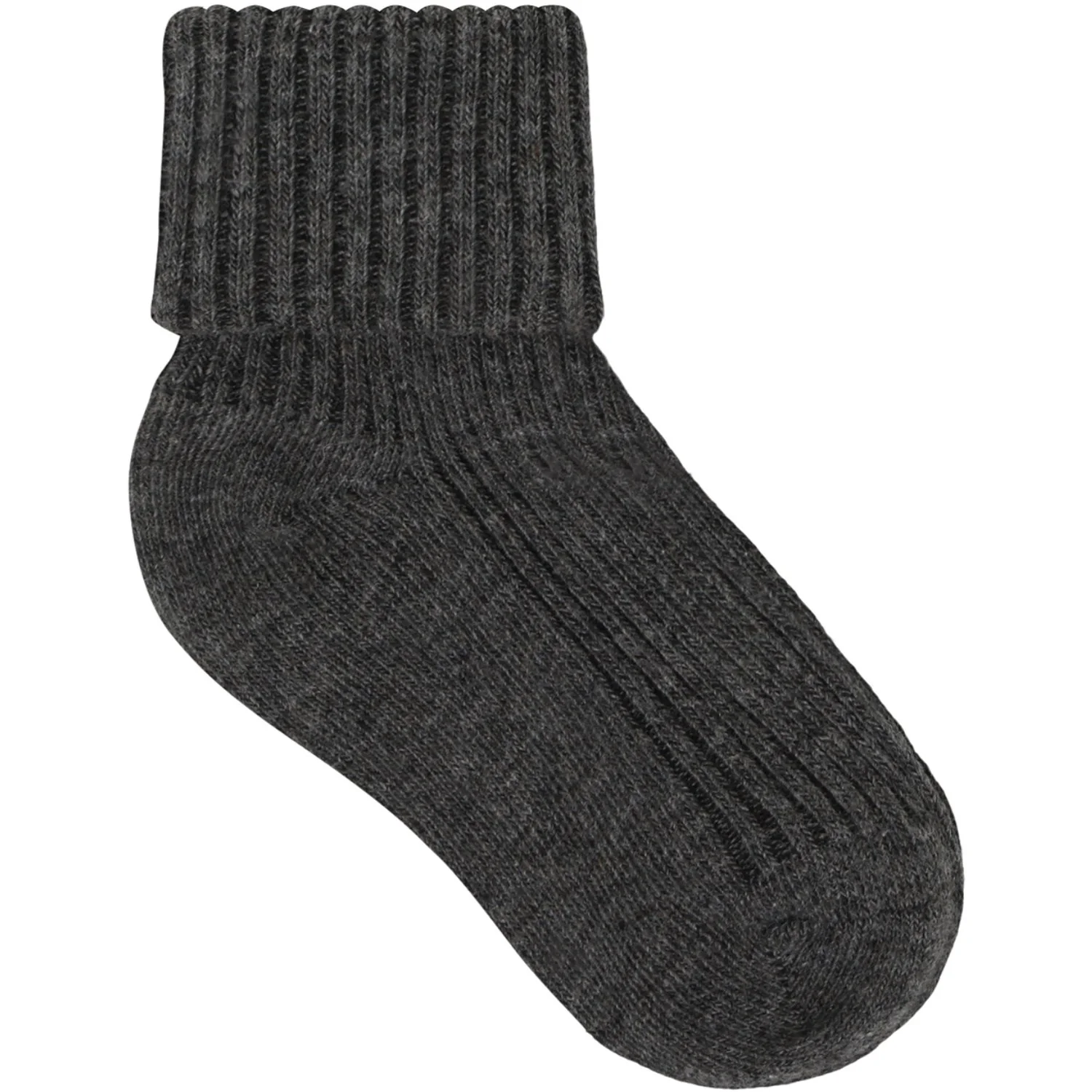 Minymo Light Grey Melange Baby 2X2 Rib Strømpe 3-Pak - Image 3