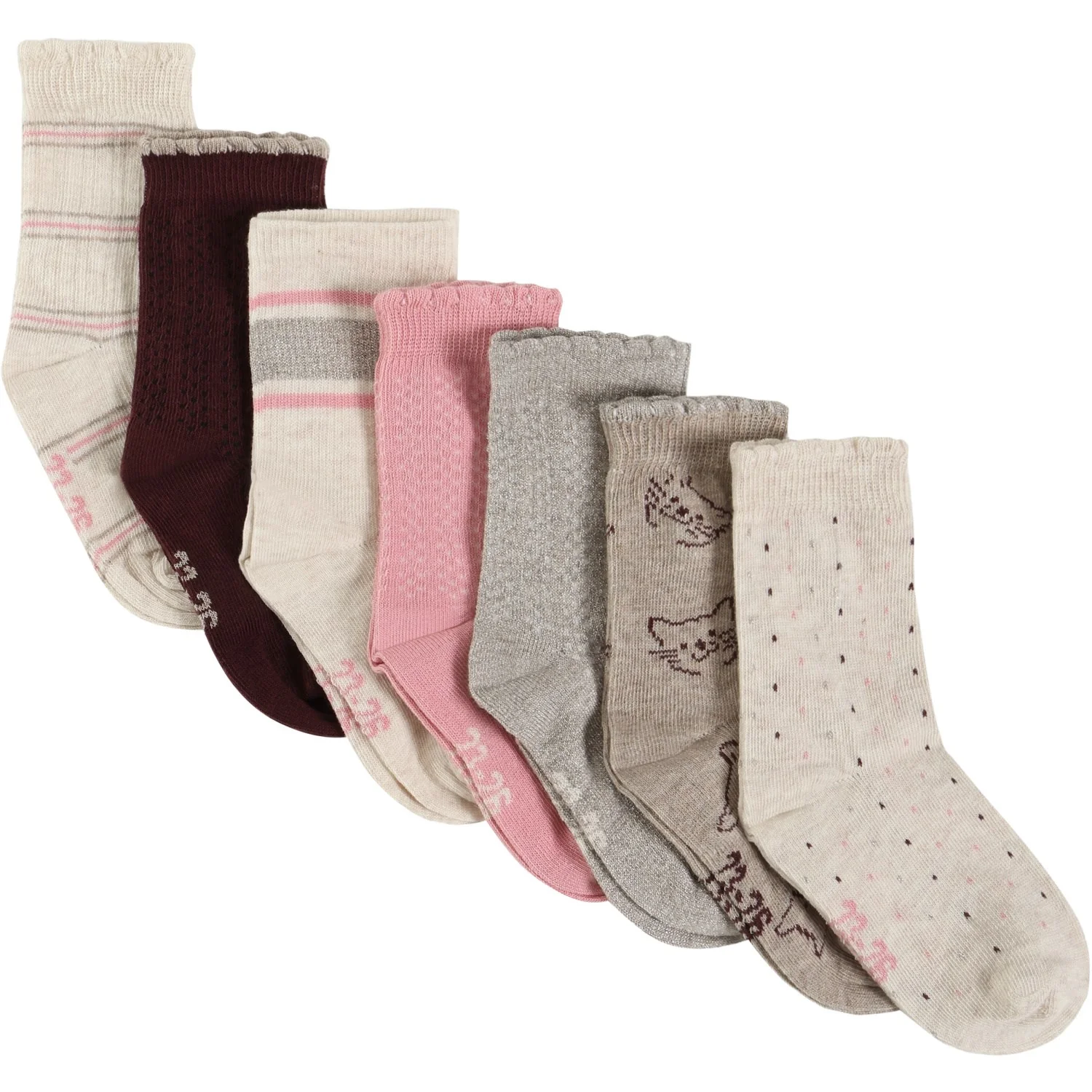 Minymo Wild Rose Strømper W.Pattern (7-Pack )
