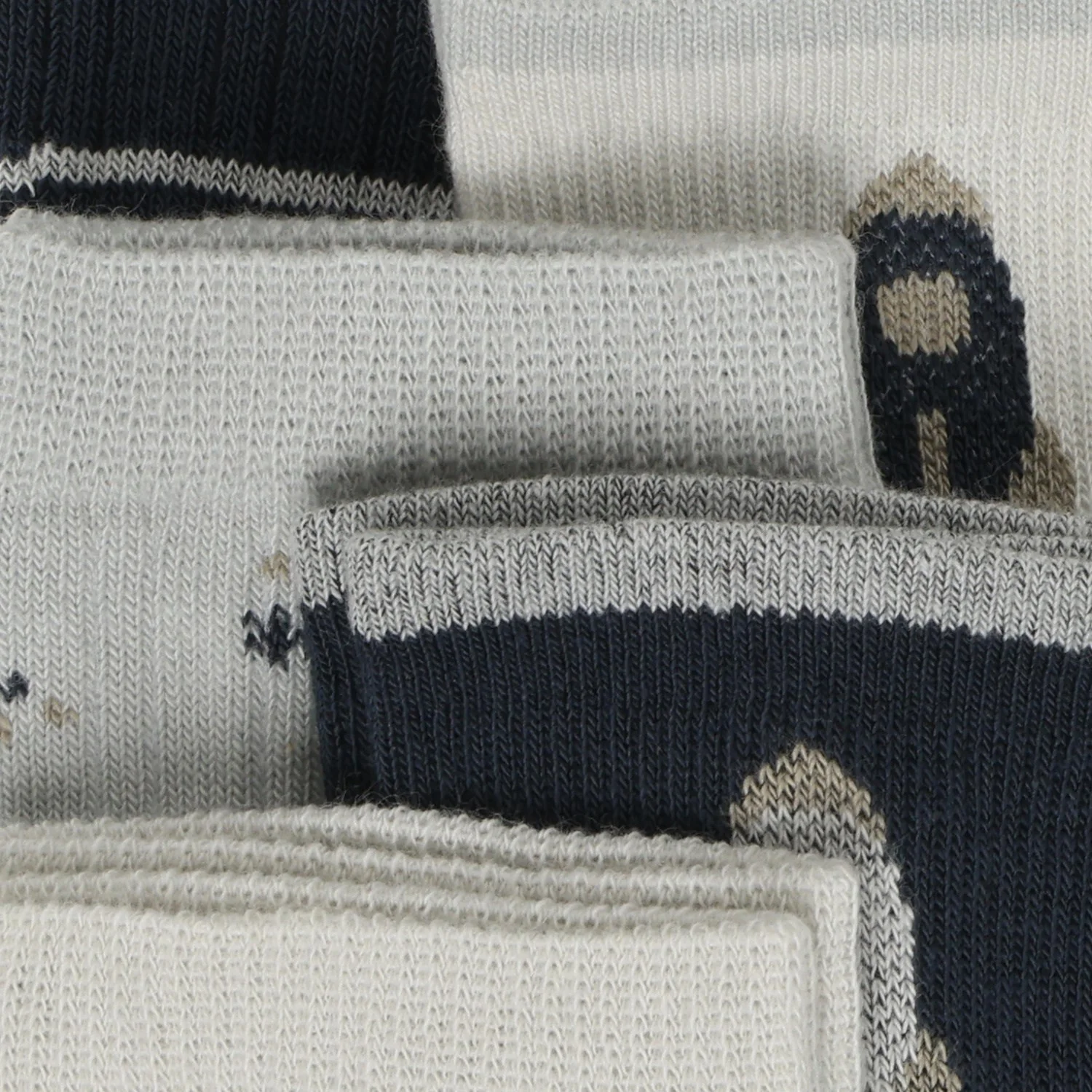 Minymo Willam Gray Strømper M/ Pattern 5-Pack - Image 2