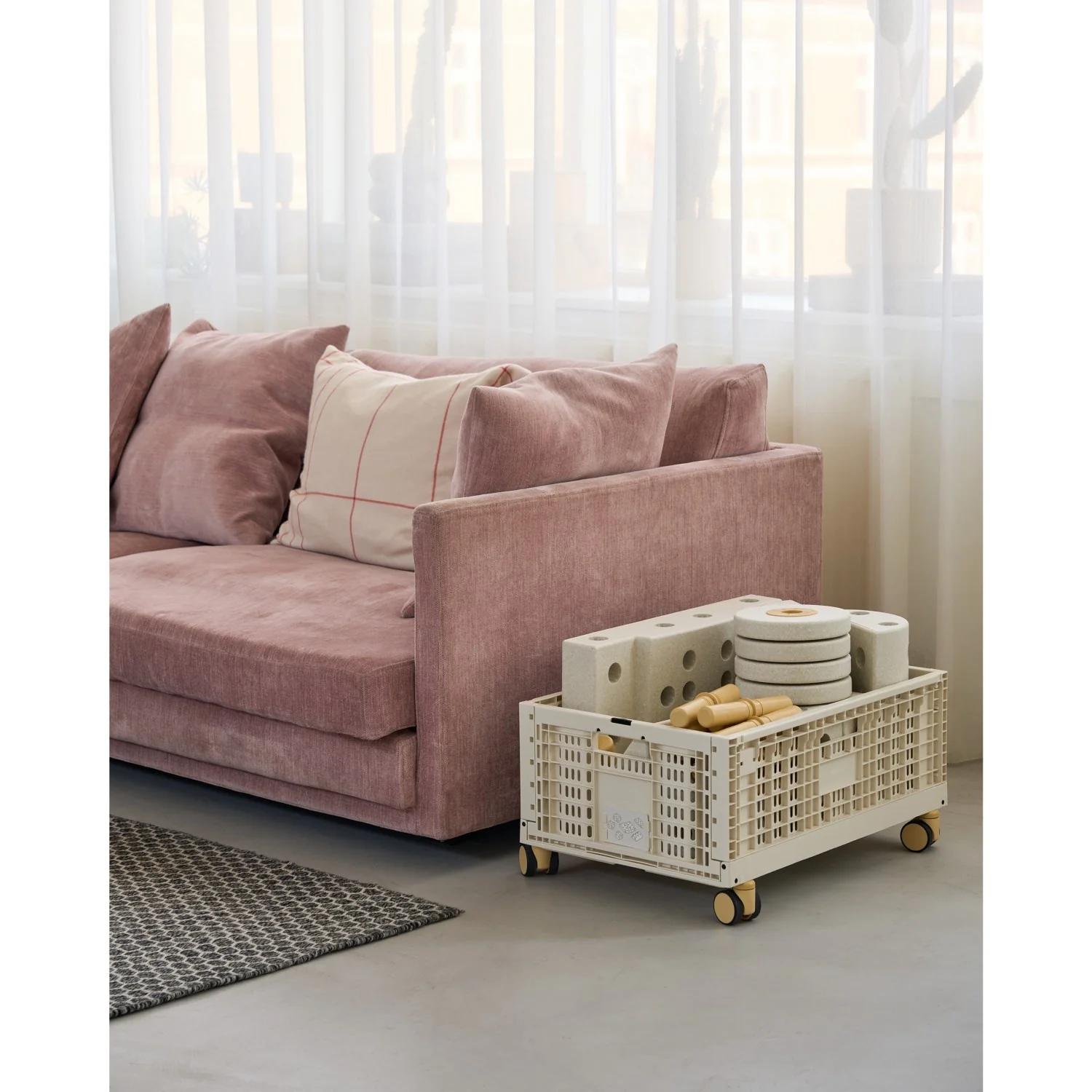 MODU Honey Yellow 4 X Opbevaring Boks Hjul - Image 3