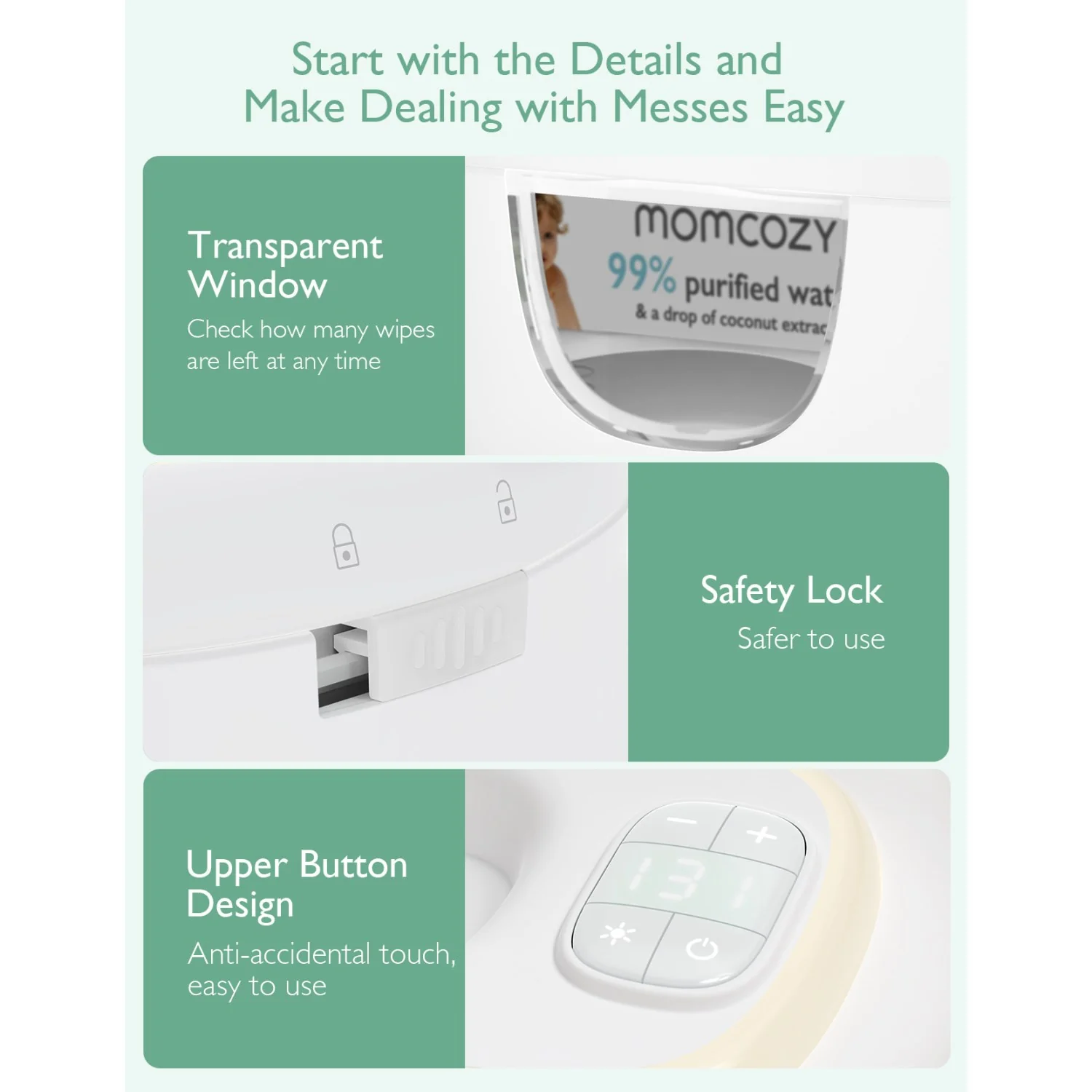Momcozy Large Capacity Baby Wipe Warmer- EU Version - Image 3