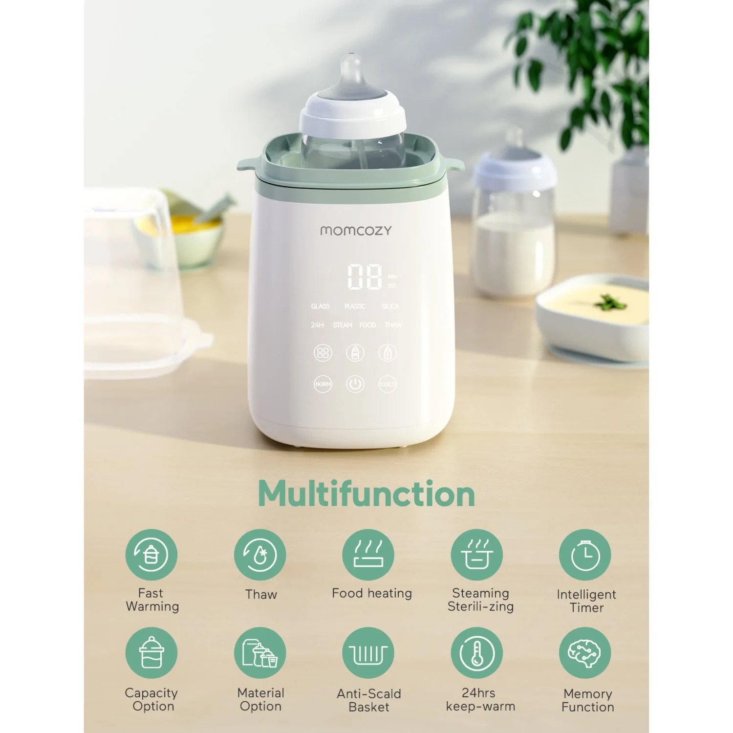 Momcozy MW01 6-in-1 Fast Baby Flaskevarmer - Image 4