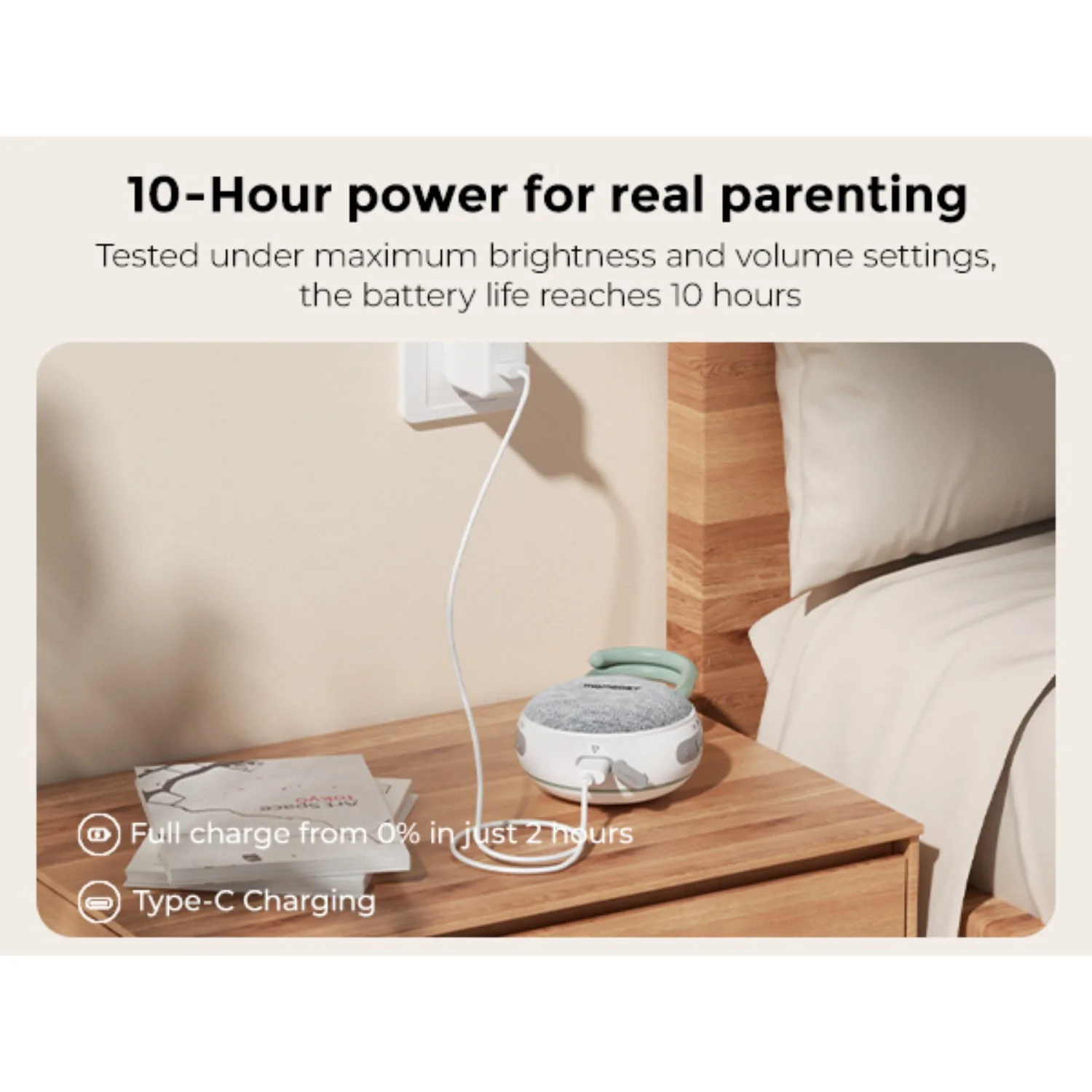 Momcozy Portable Sound Maskine Med Natlys - Image 11