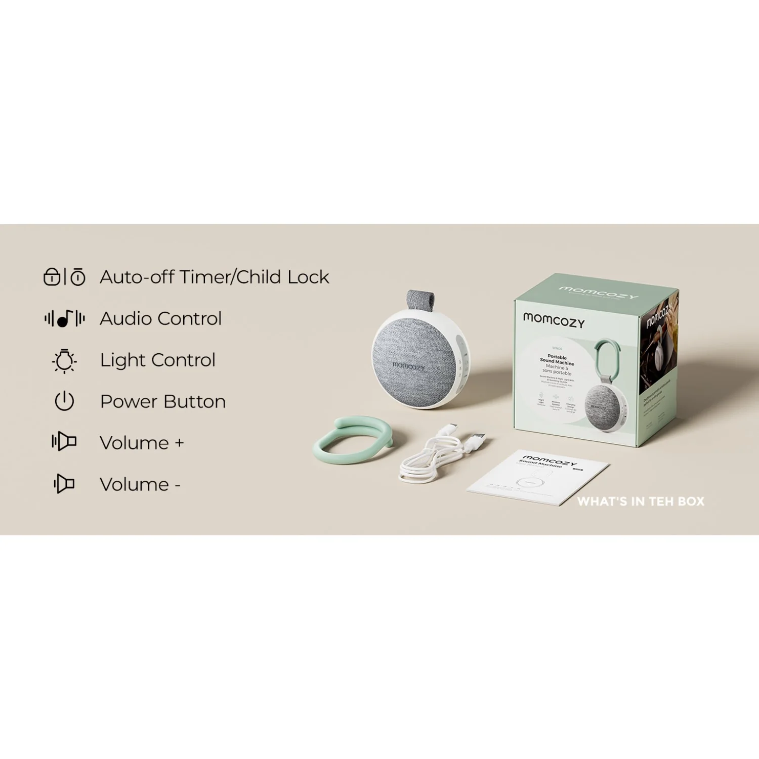 Momcozy Portable Sound Maskine Med Natlys - Image 18