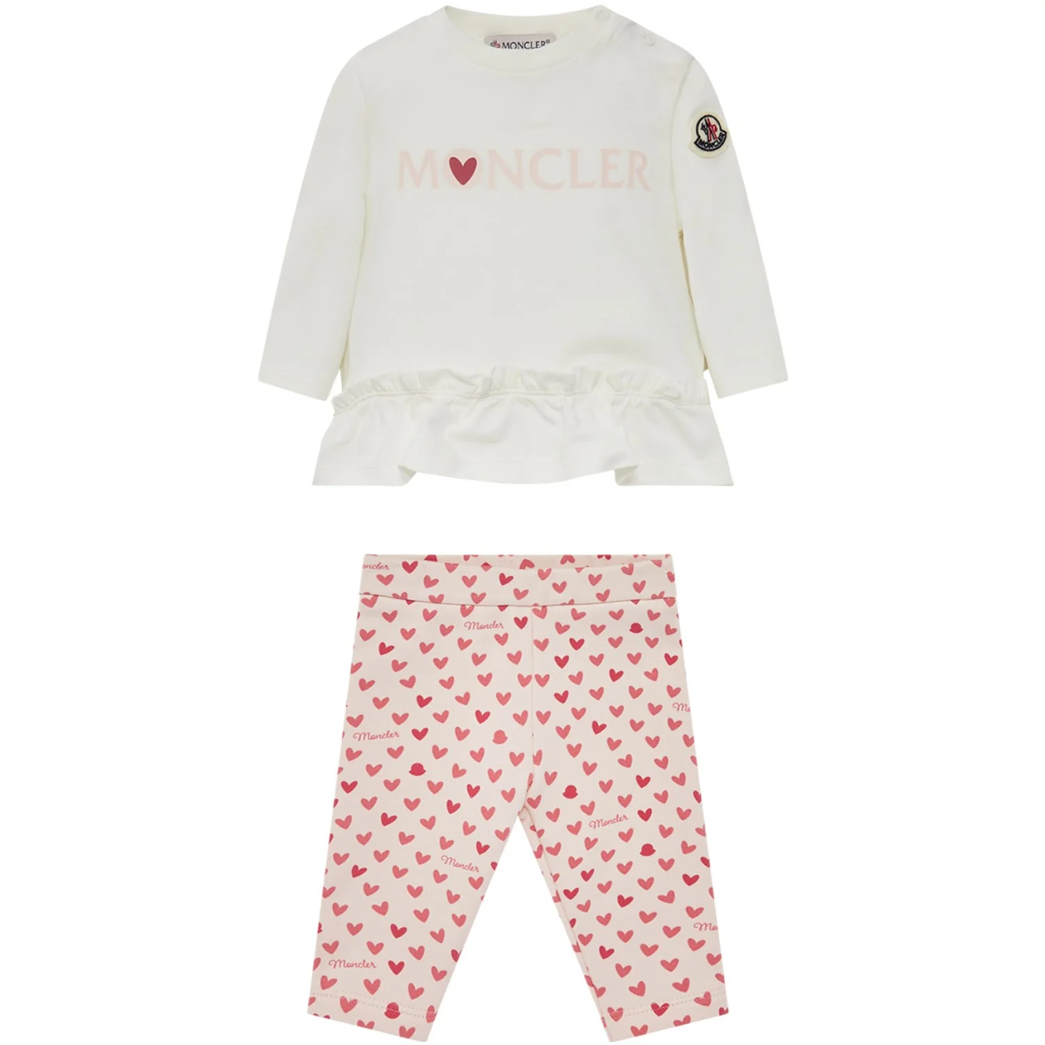 Moncler Open White Knitwear Clothing Ensemble Sæt