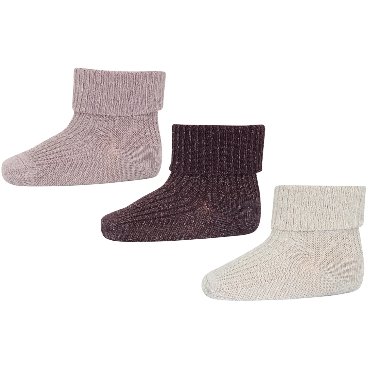 Mp Danmark Maroon Ida Glitter Strømper 3-Pak