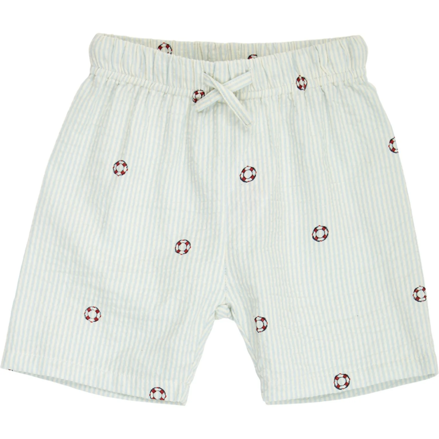 Müsli Tofu/ Ocean/ Mineral Red Seersucker Stripe Shorts Baby