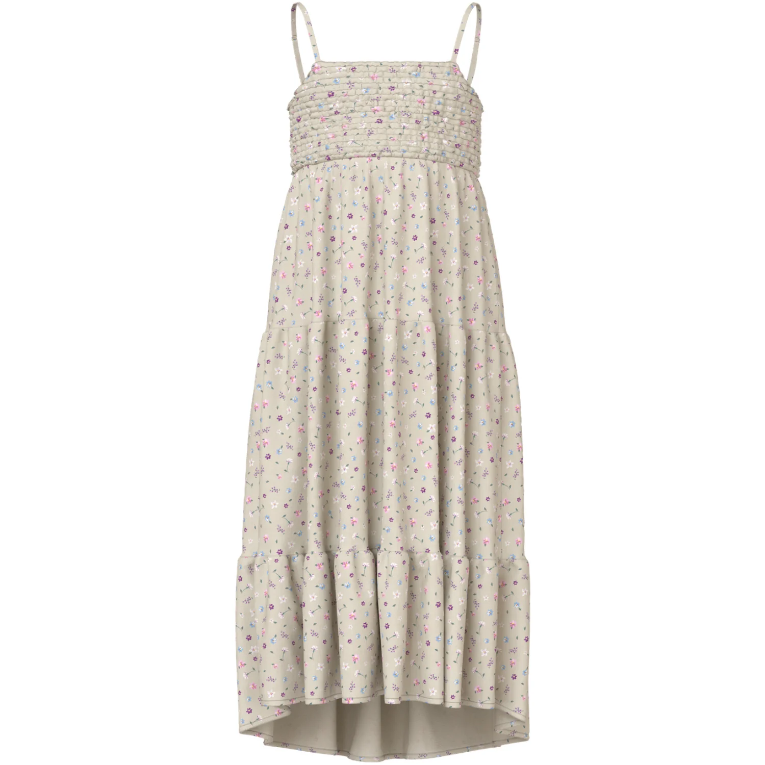Name It Almond Milk Cute Flowers Nkfvinaya Strop Maxi Kjole