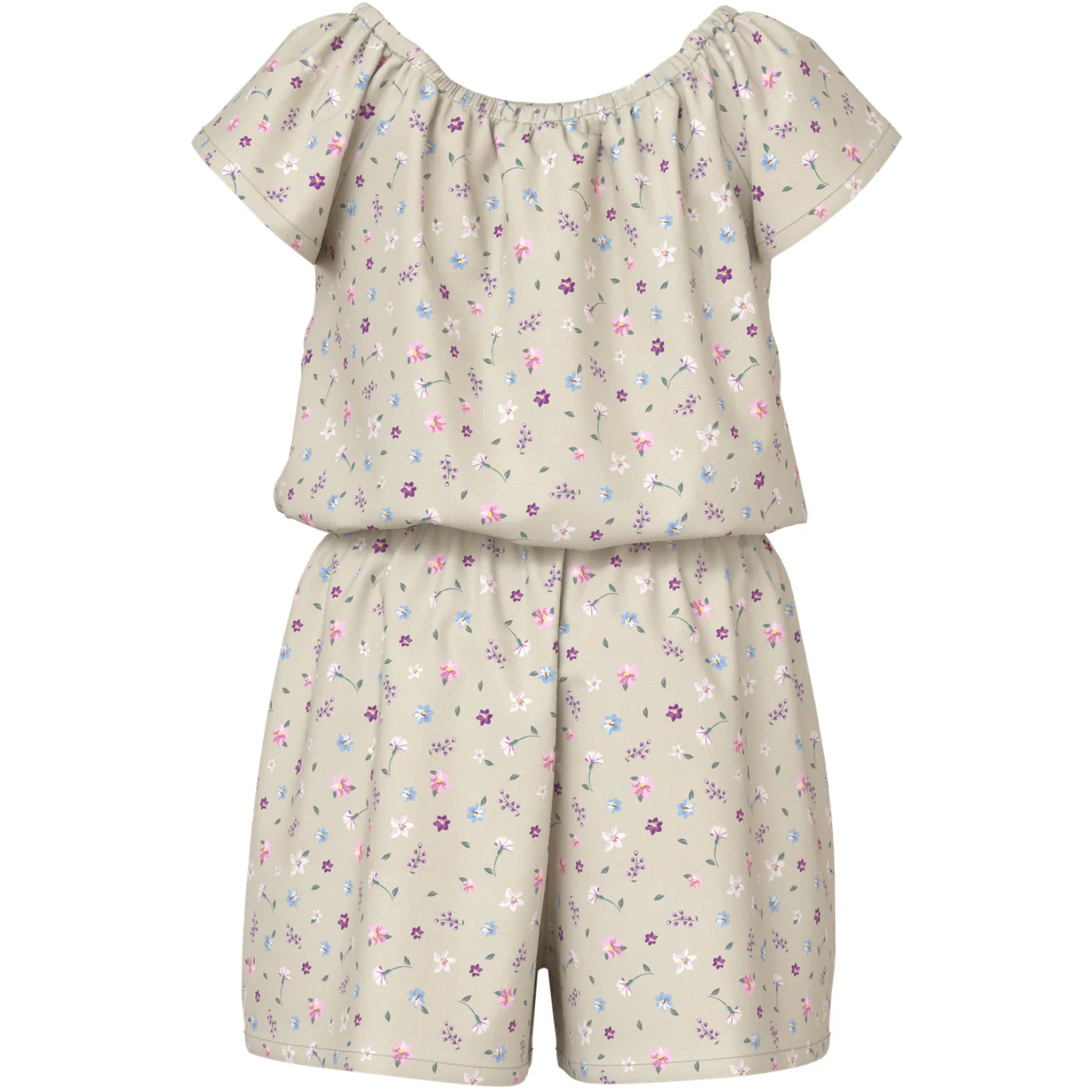 Name It Almond Milk Cute Flowers Nmfvinaya Ss Playsuit - Image 2