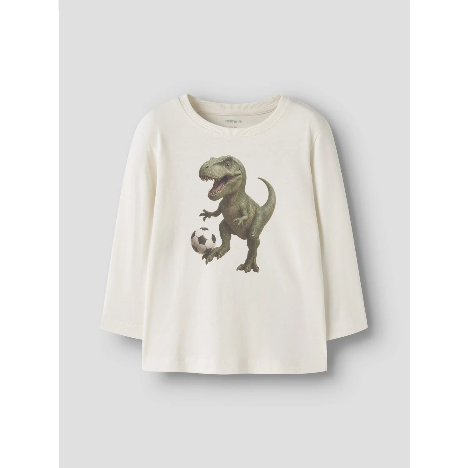 Name It Antique White Dino Football Nmmvoto Ls Nreg Top - Image 2