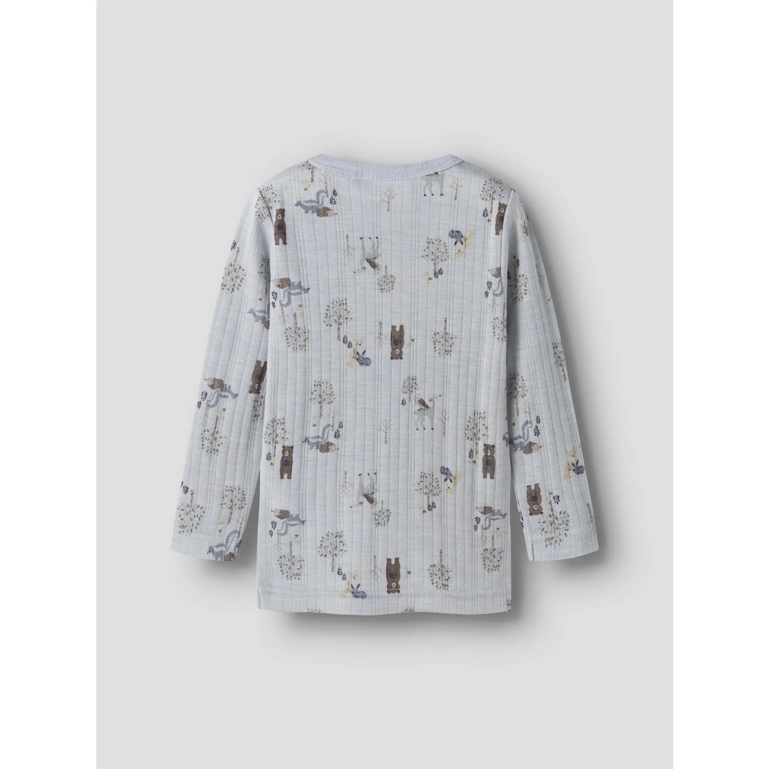 Name It Arctic Ice Forest Animals Nmmwang Uld Needle Ls Top Noos - Image 2