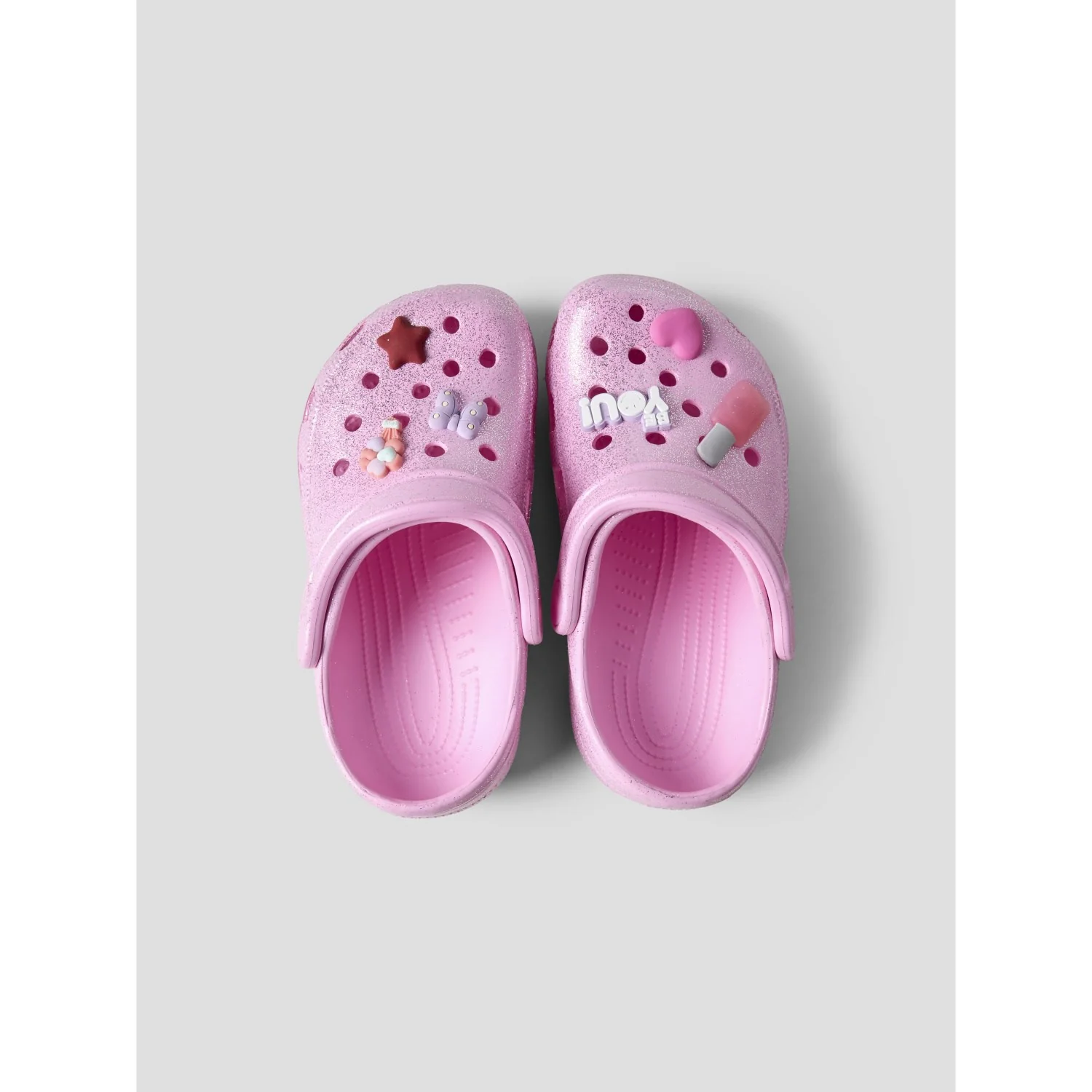Name It Begonia Pink Glitter Nknfame Clogs Noos - Image 3