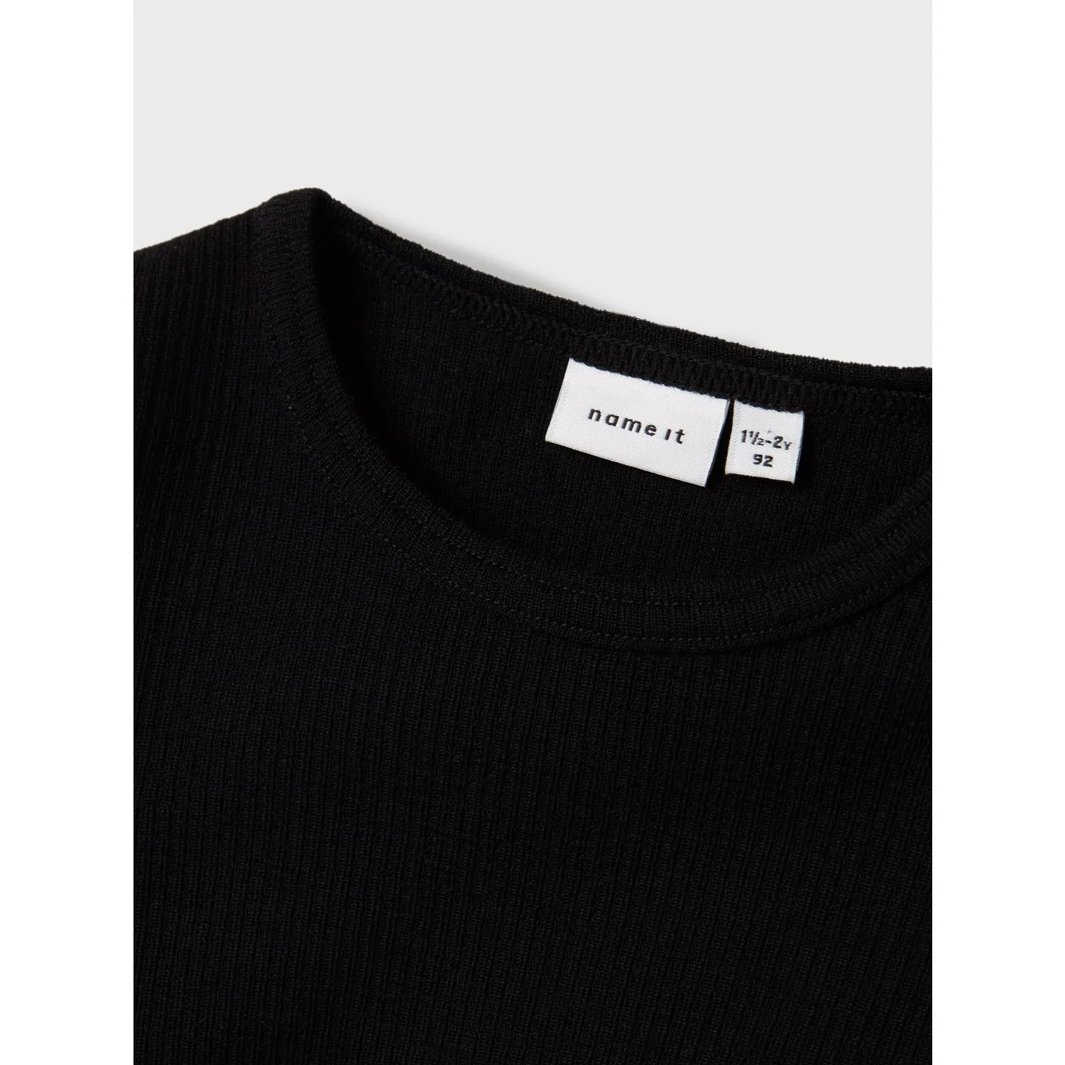 Name It Black Nmnwax Uld Rib Ls Top Noos - Image 2